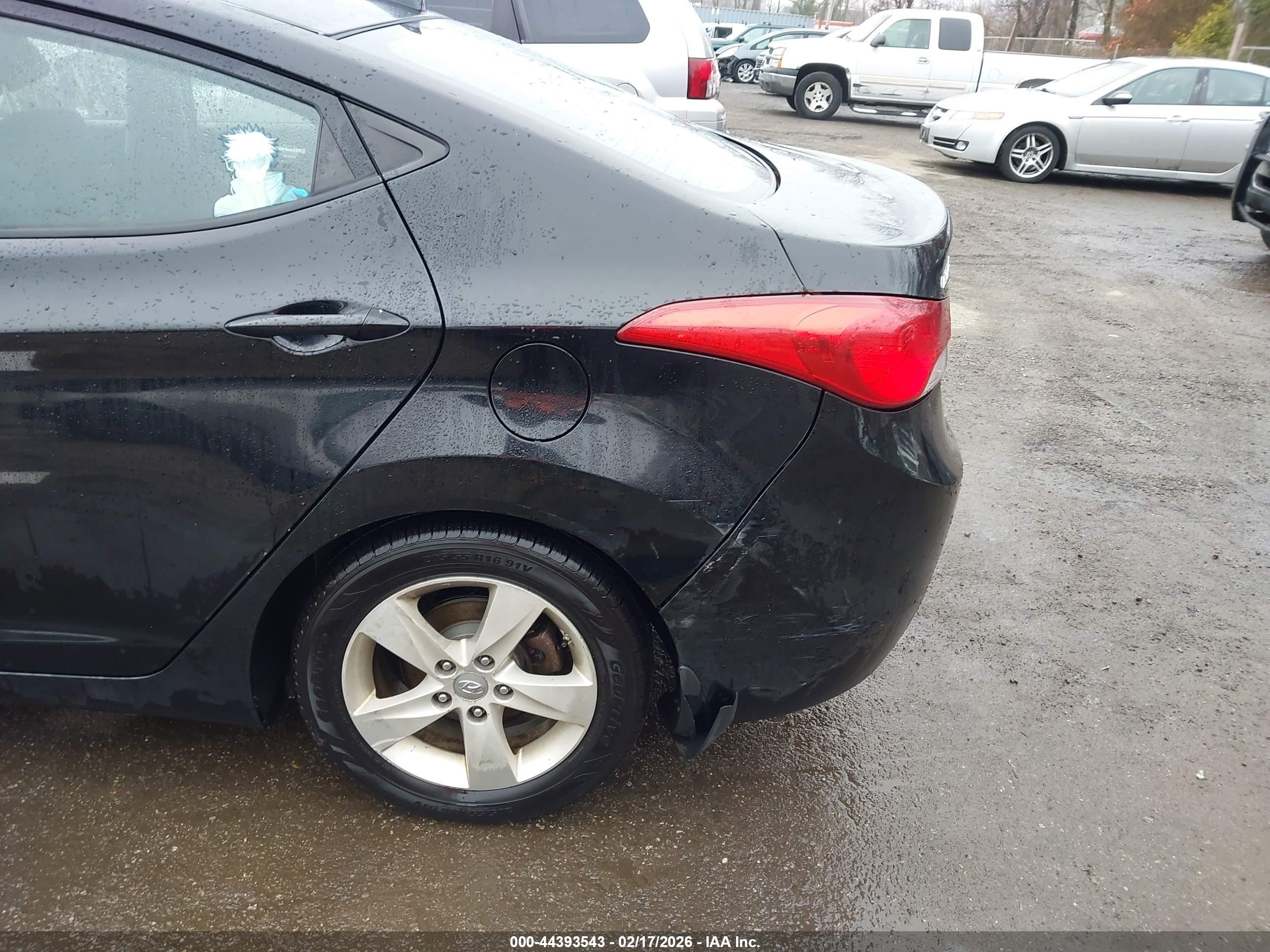 2013 Hyundai Elantra Gls Black vin: KMHDH4AE2DU901277
