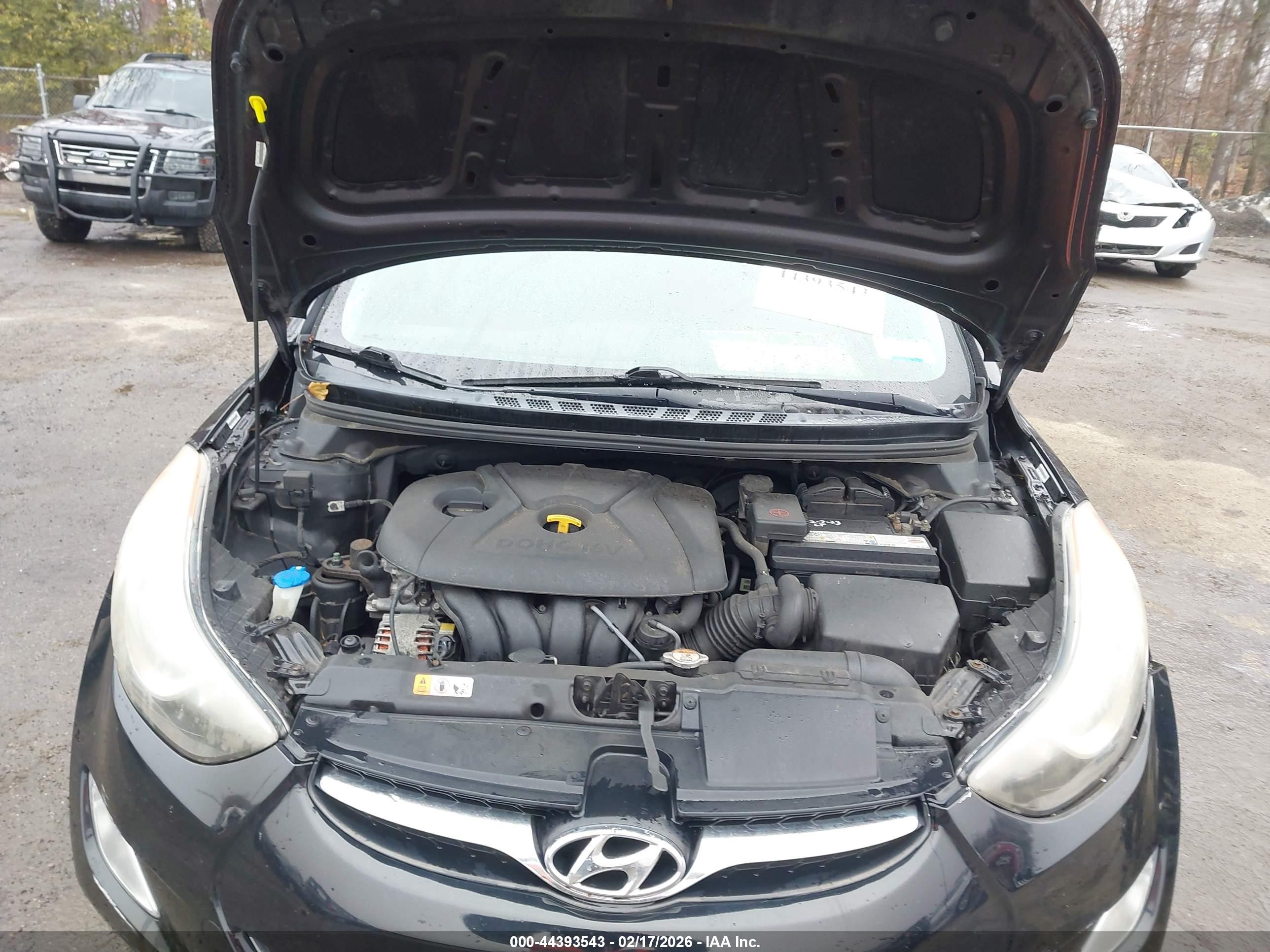 2013 Hyundai Elantra Gls Black vin: KMHDH4AE2DU901277