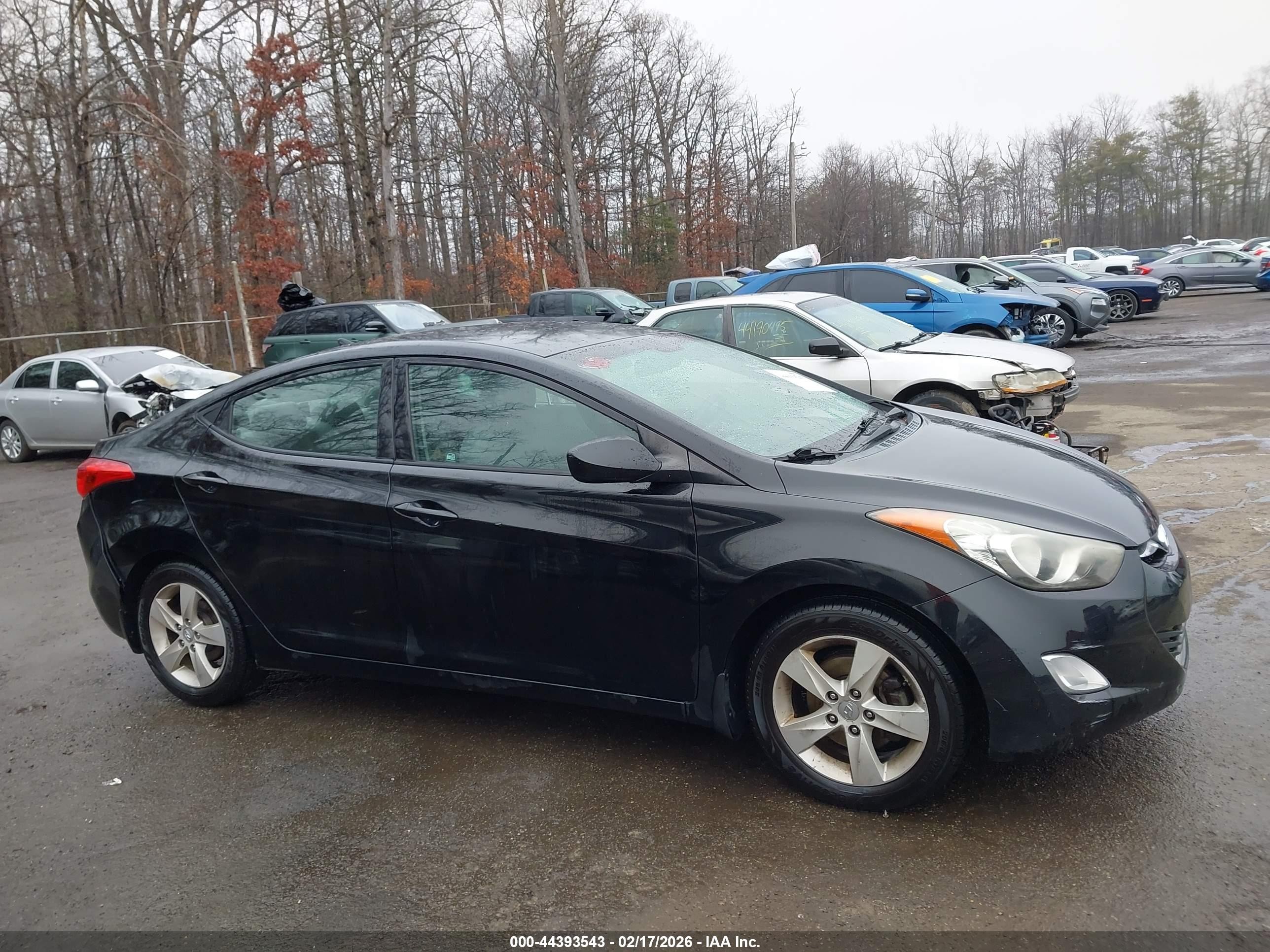 2013 Hyundai Elantra Gls Black vin: KMHDH4AE2DU901277