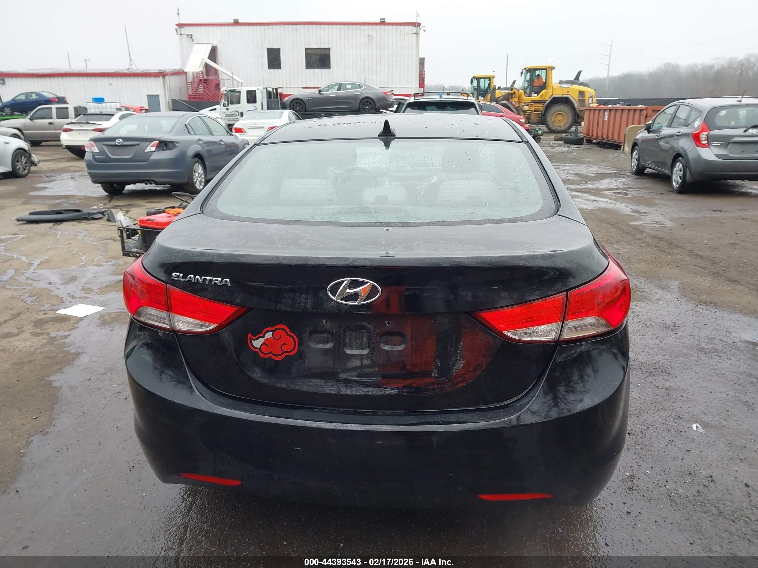 2013 Hyundai Elantra Gls Black vin: KMHDH4AE2DU901277