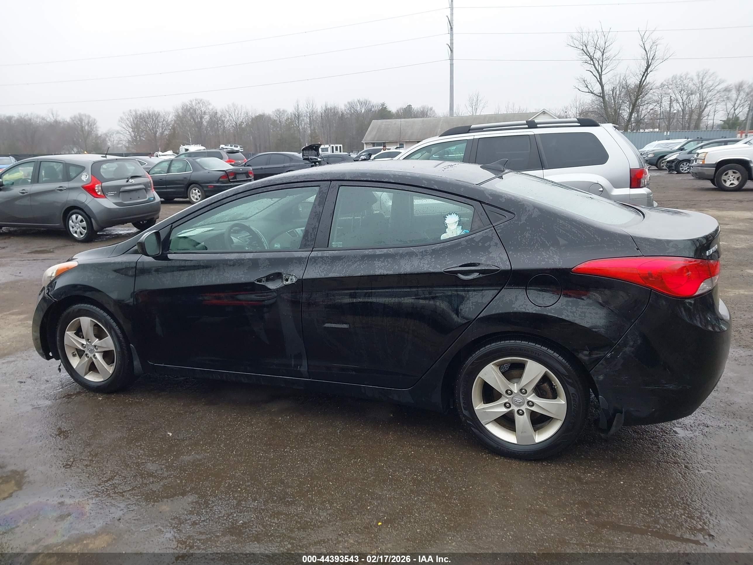 2013 Hyundai Elantra Gls Black vin: KMHDH4AE2DU901277