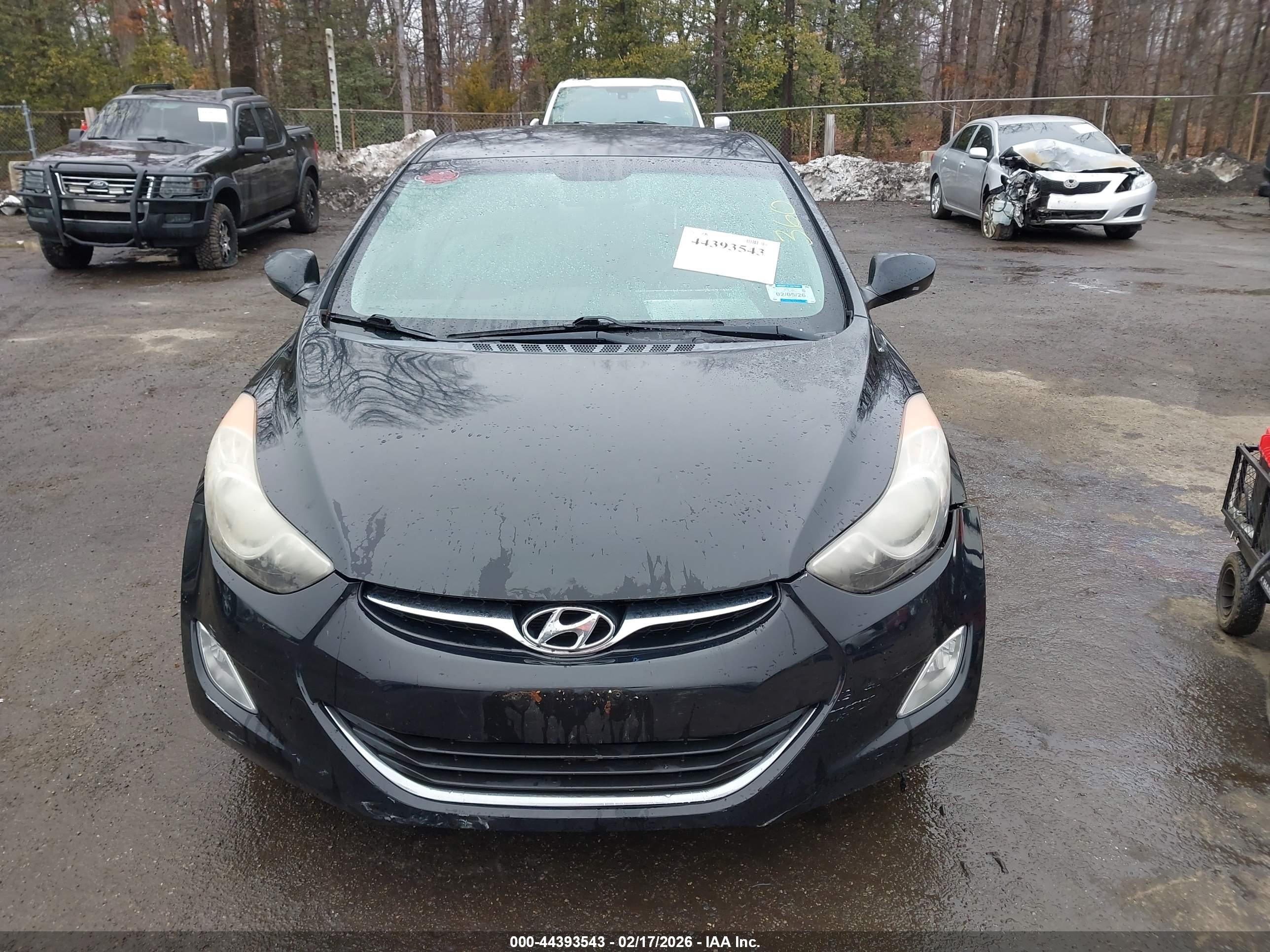 2013 Hyundai Elantra Gls Black vin: KMHDH4AE2DU901277