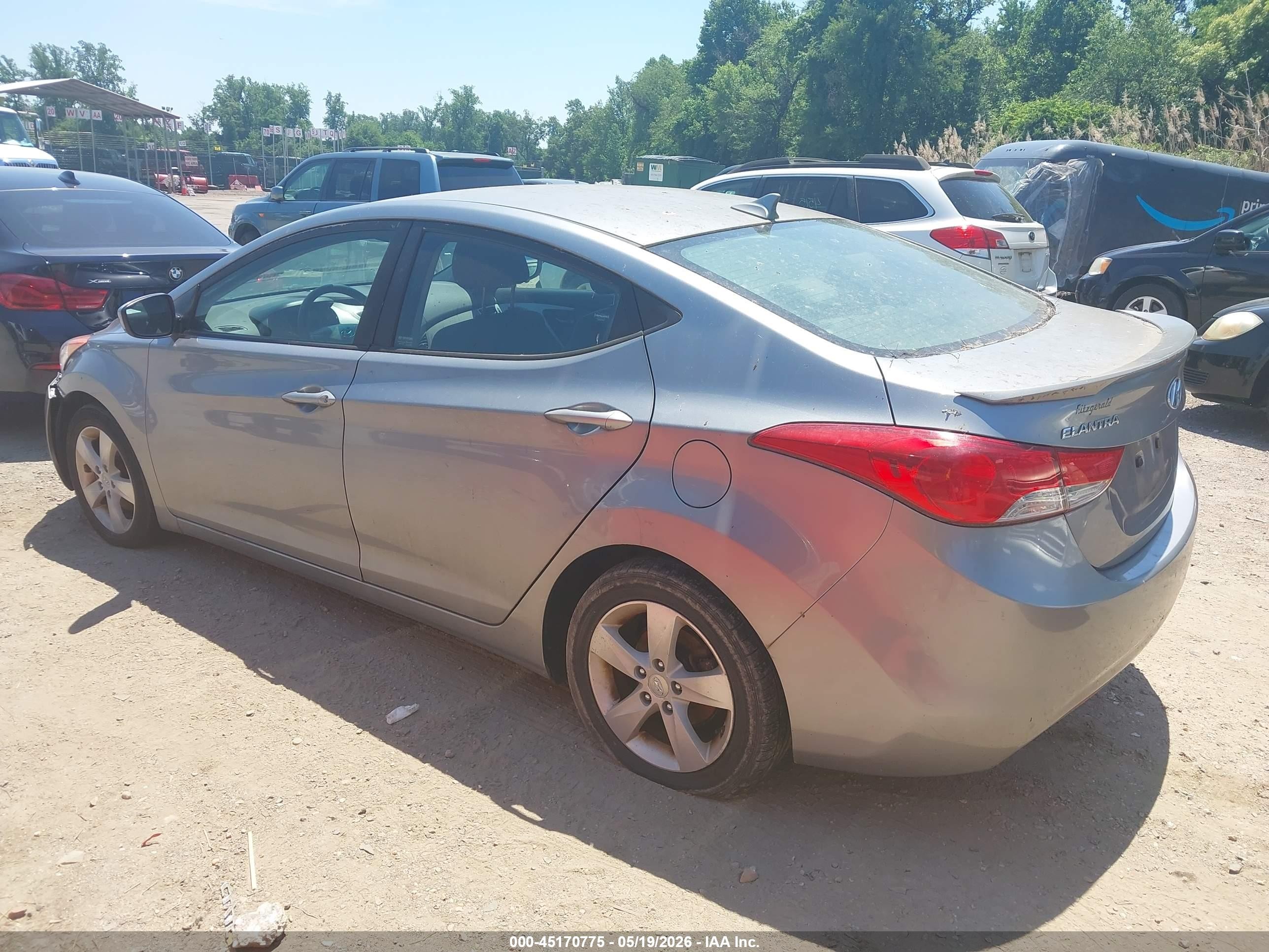 2013 Hyundai Elantra Gls Gray vin: KMHDH4AE2DU909007
