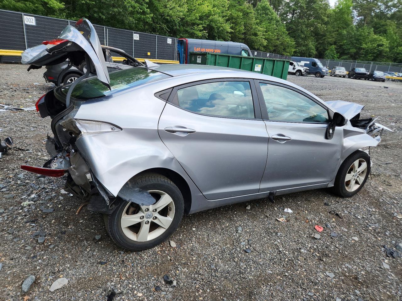 2013 Hyundai Elantra Серый vin: KMHDH4AE2DU909430