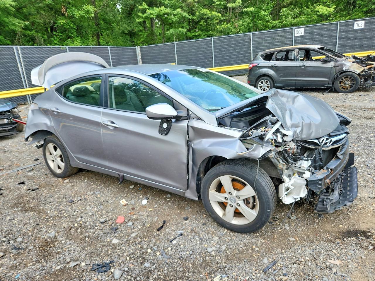 2013 Hyundai Elantra Серый vin: KMHDH4AE2DU909430