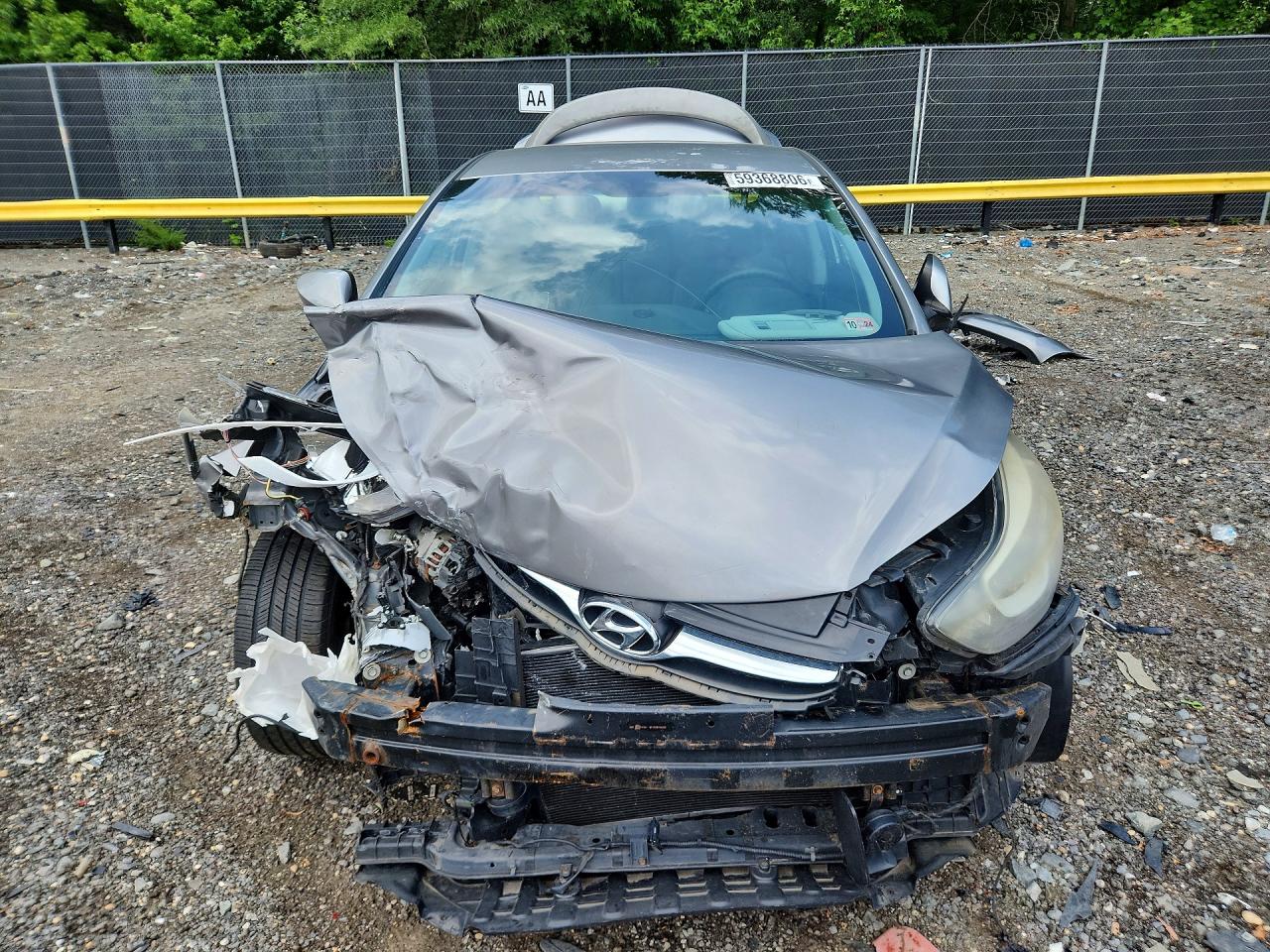 2013 Hyundai Elantra Серый vin: KMHDH4AE2DU909430