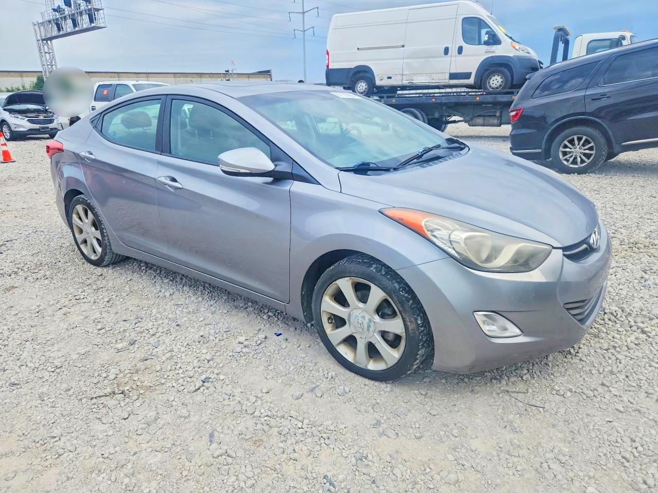 2013 Hyundai Elantra Limited Gray vin: KMHDH4AE2DU922601
