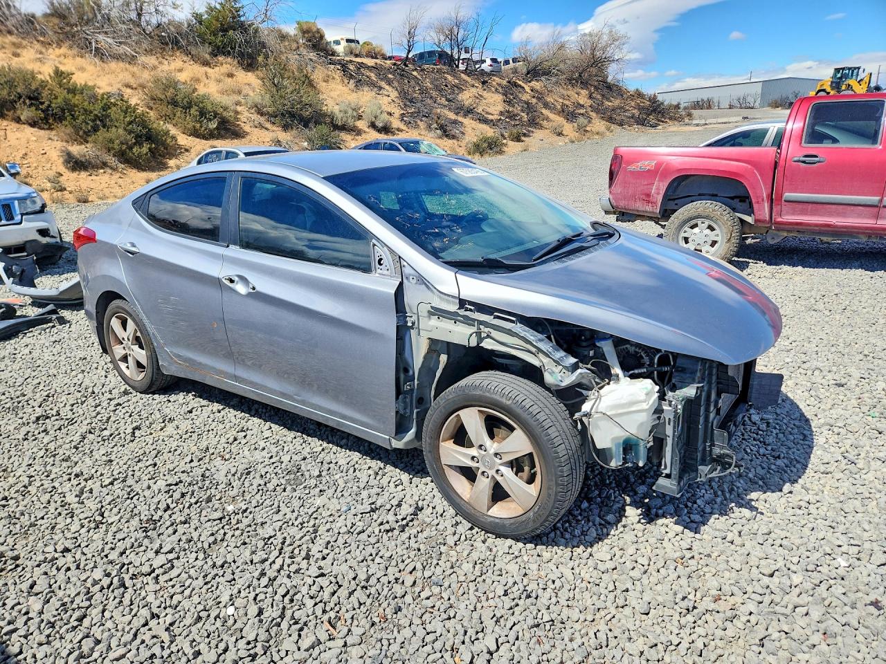 2013 Hyundai Elantra Gls Gray vin: KMHDH4AE2DU927345