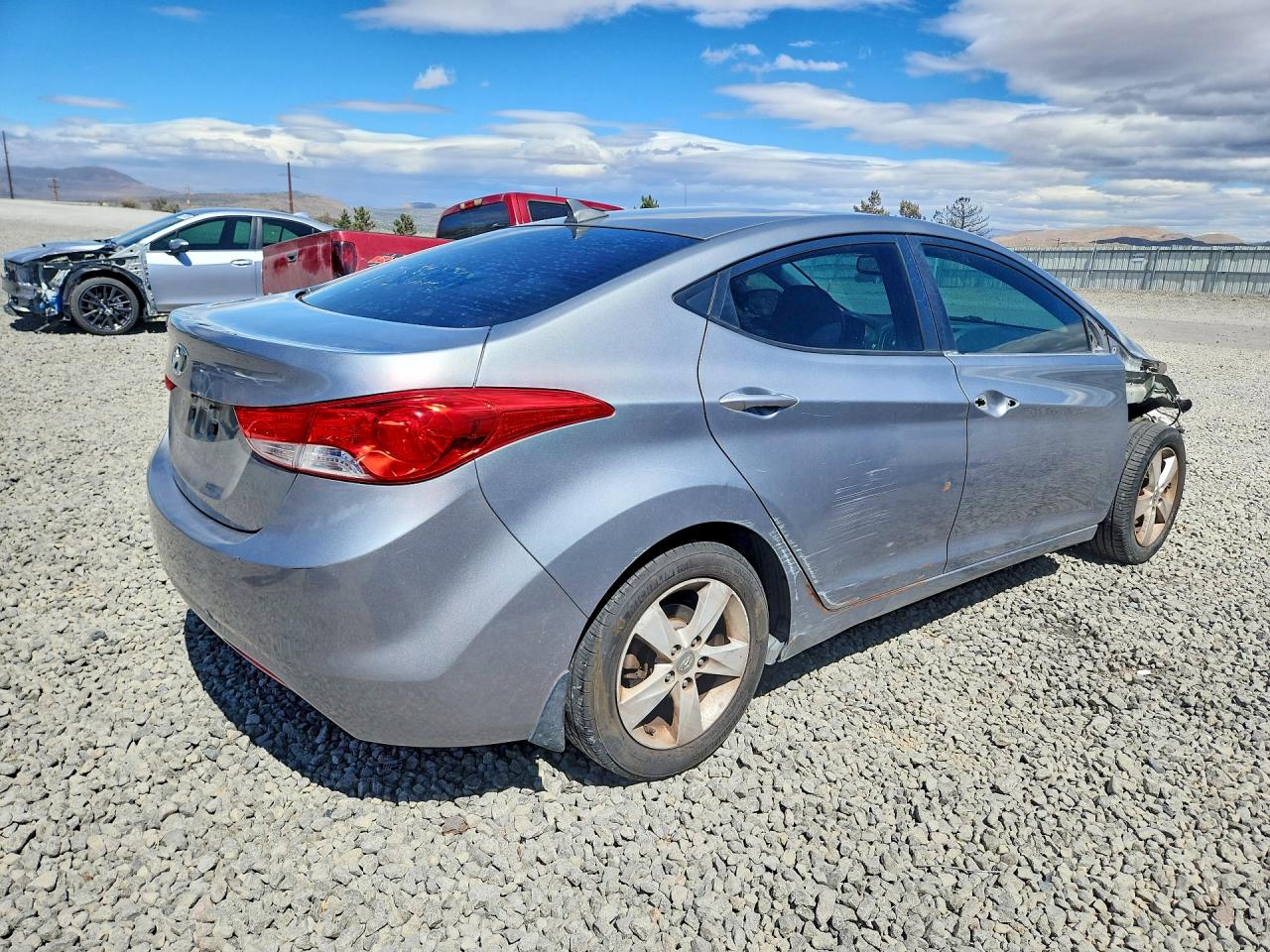 2013 Hyundai Elantra Gls Gray vin: KMHDH4AE2DU927345