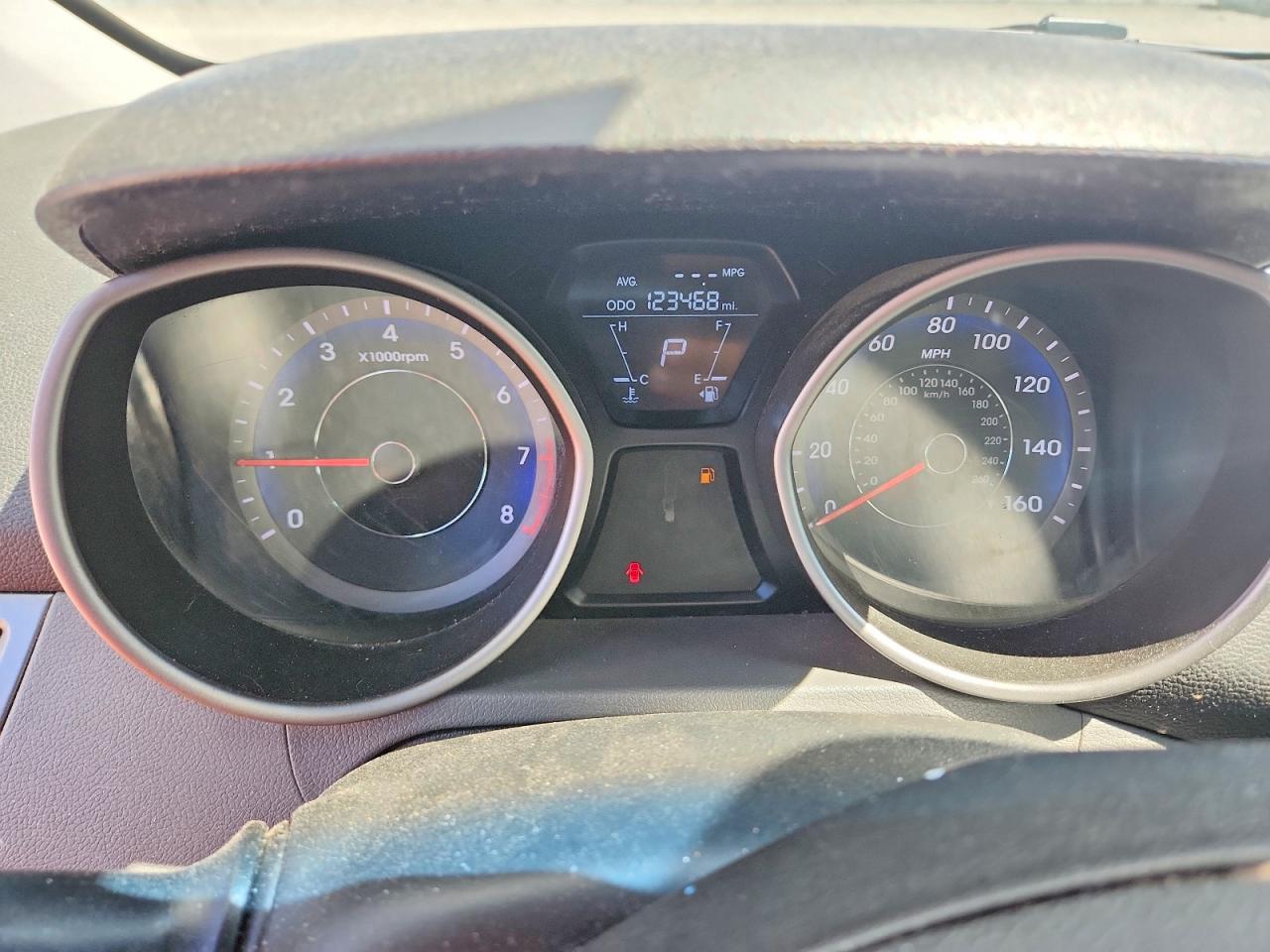 2013 Hyundai Elantra Gls Gray vin: KMHDH4AE2DU927345