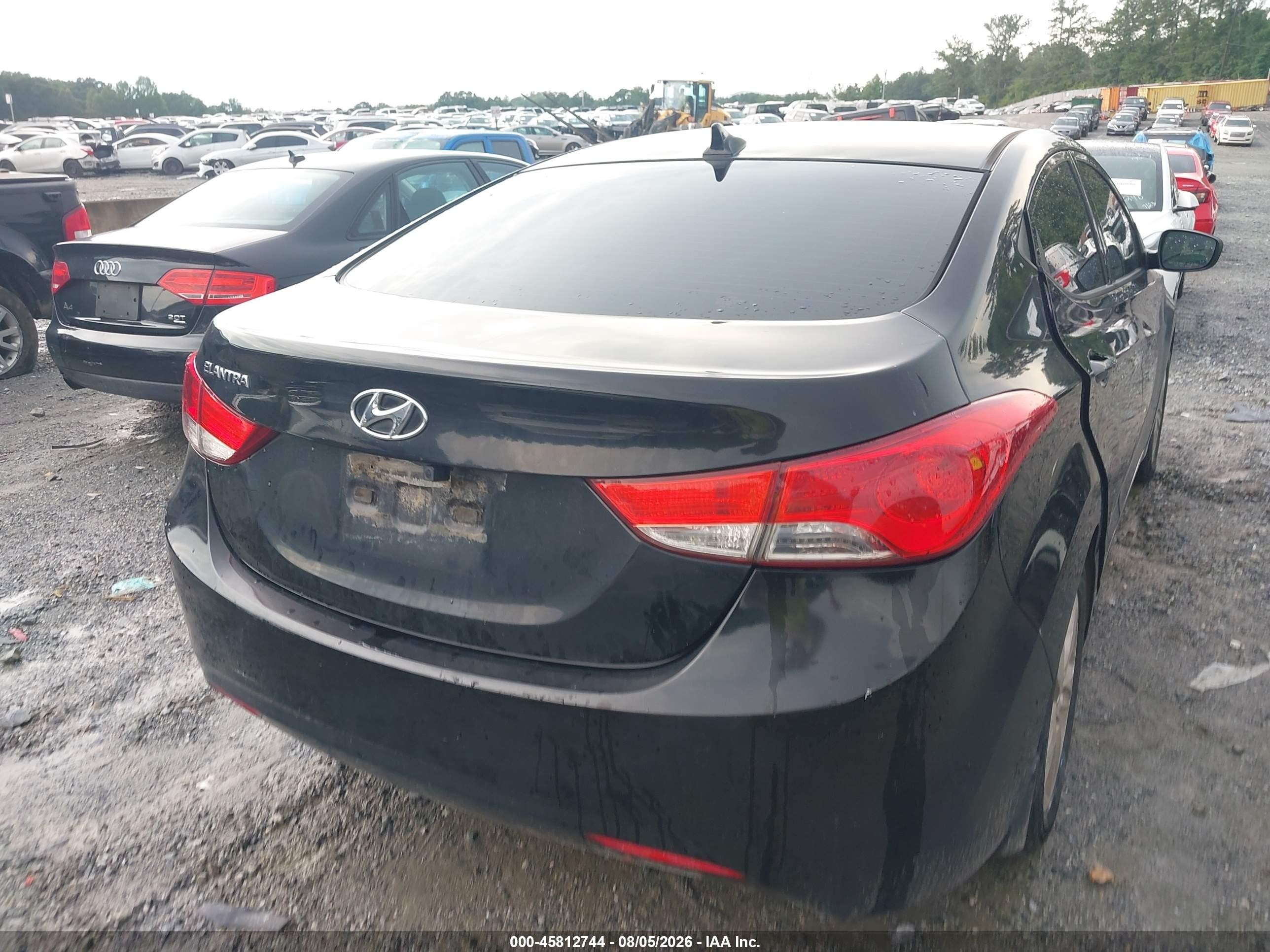 2013 Hyundai Elantra Gls Black vin: KMHDH4AE2DU933453