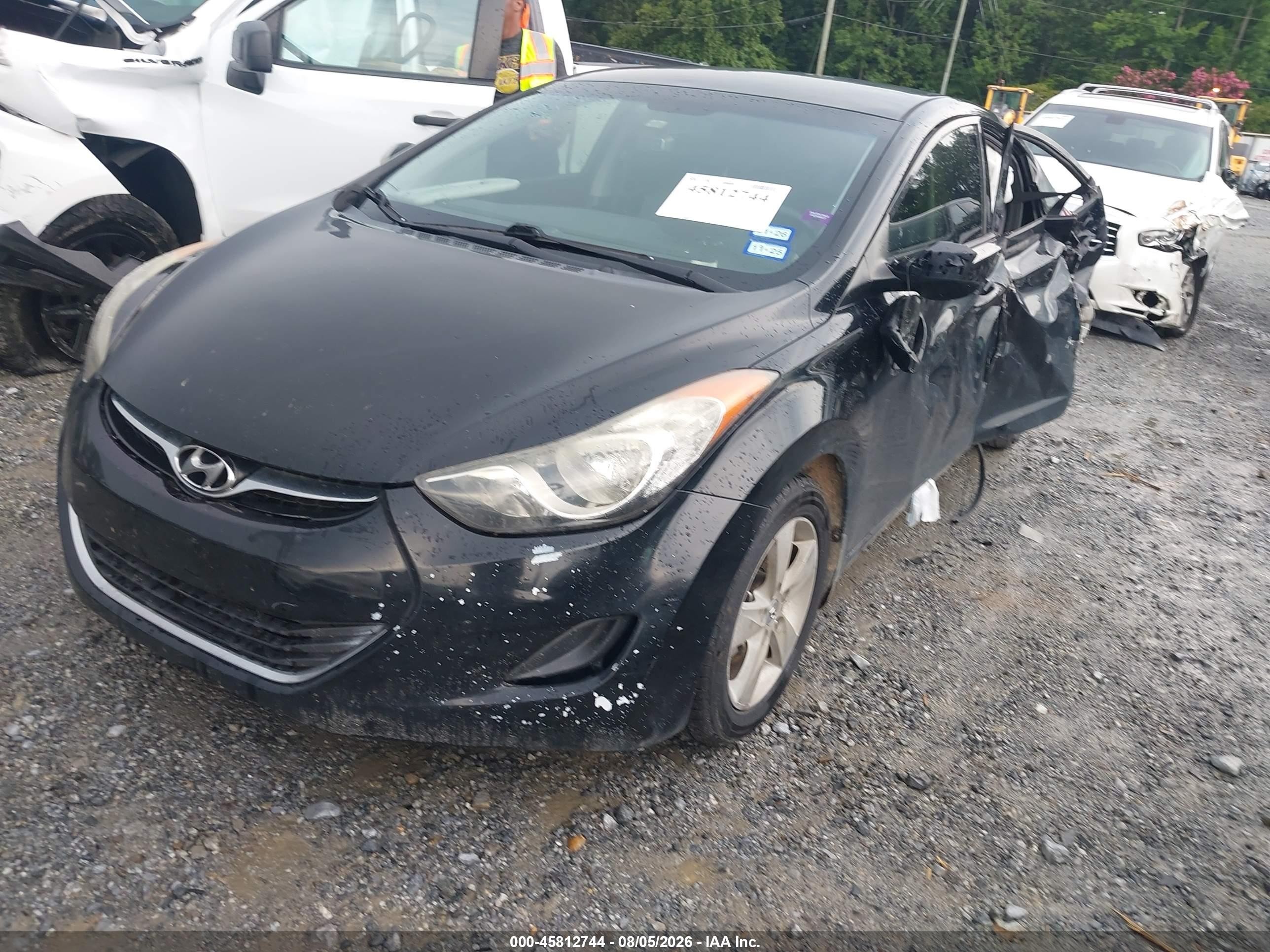 2013 Hyundai Elantra Gls Black vin: KMHDH4AE2DU933453