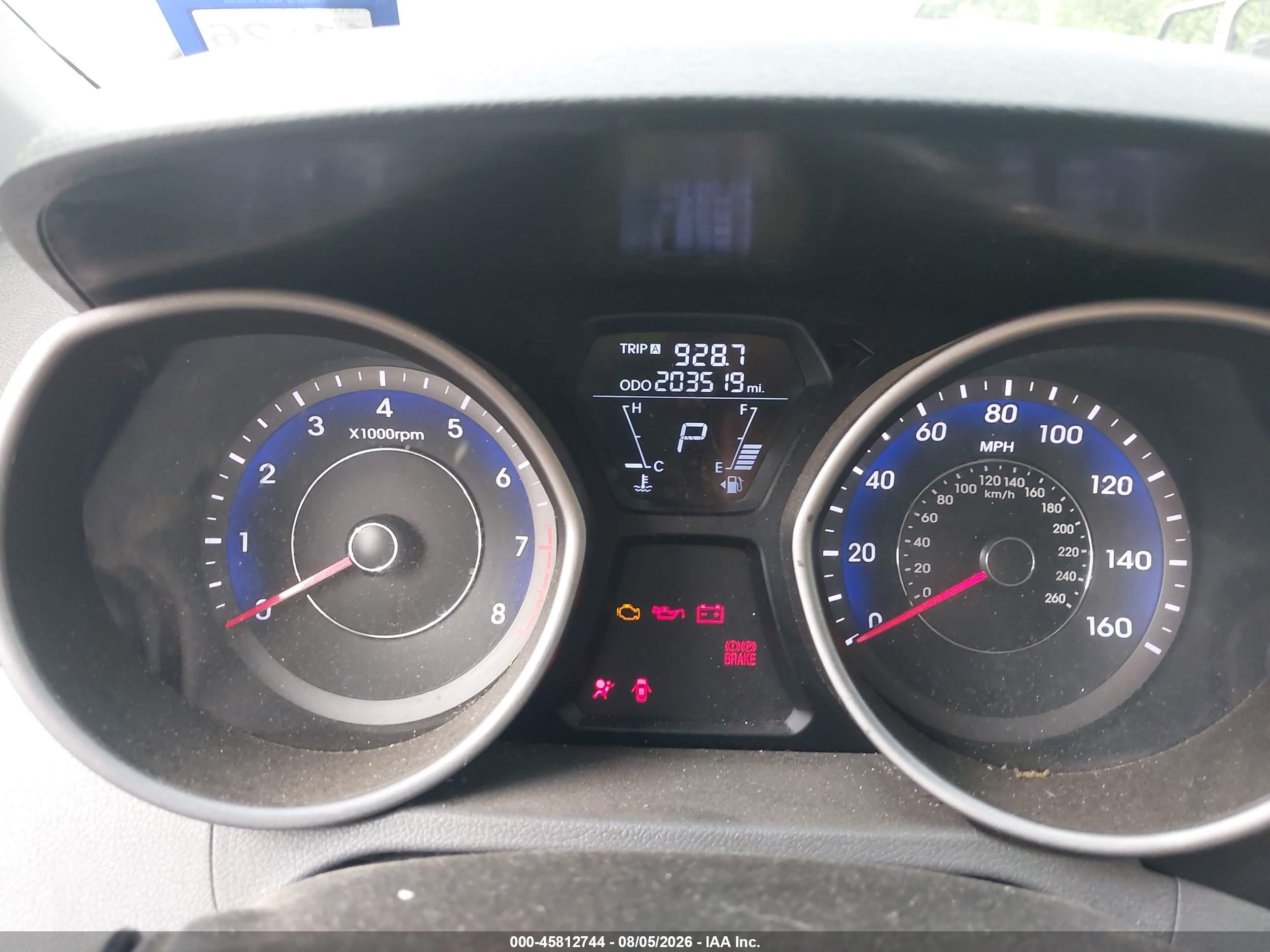 2013 Hyundai Elantra Gls Black vin: KMHDH4AE2DU933453