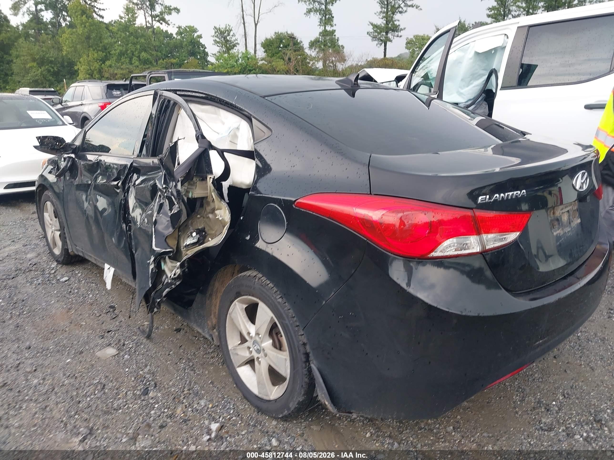 2013 Hyundai Elantra Gls Black vin: KMHDH4AE2DU933453