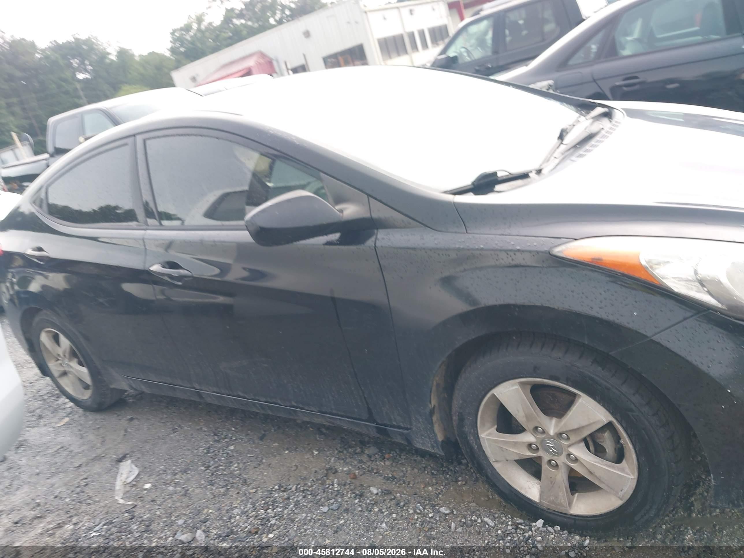 2013 Hyundai Elantra Gls Black vin: KMHDH4AE2DU933453