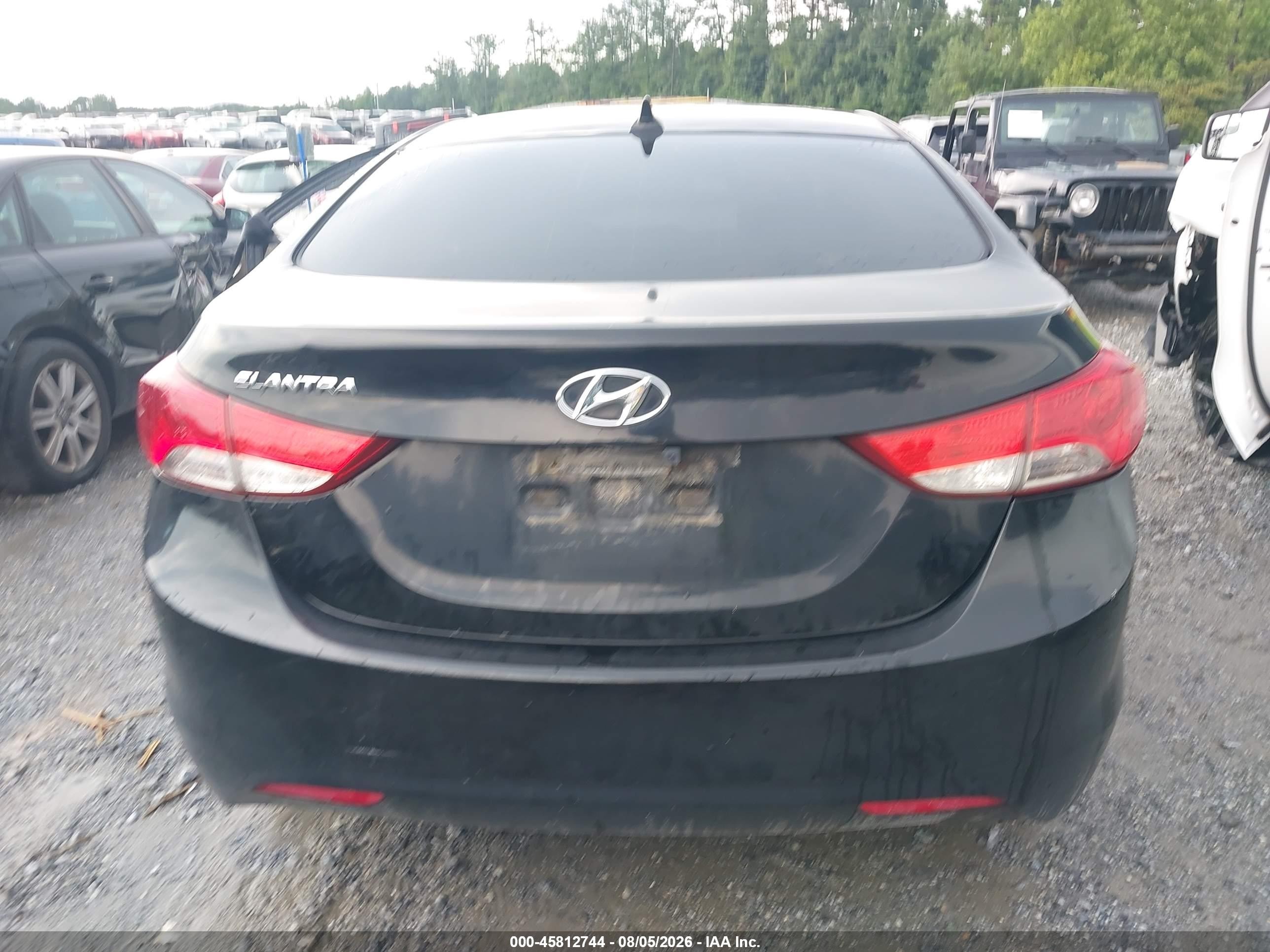 2013 Hyundai Elantra Gls Black vin: KMHDH4AE2DU933453