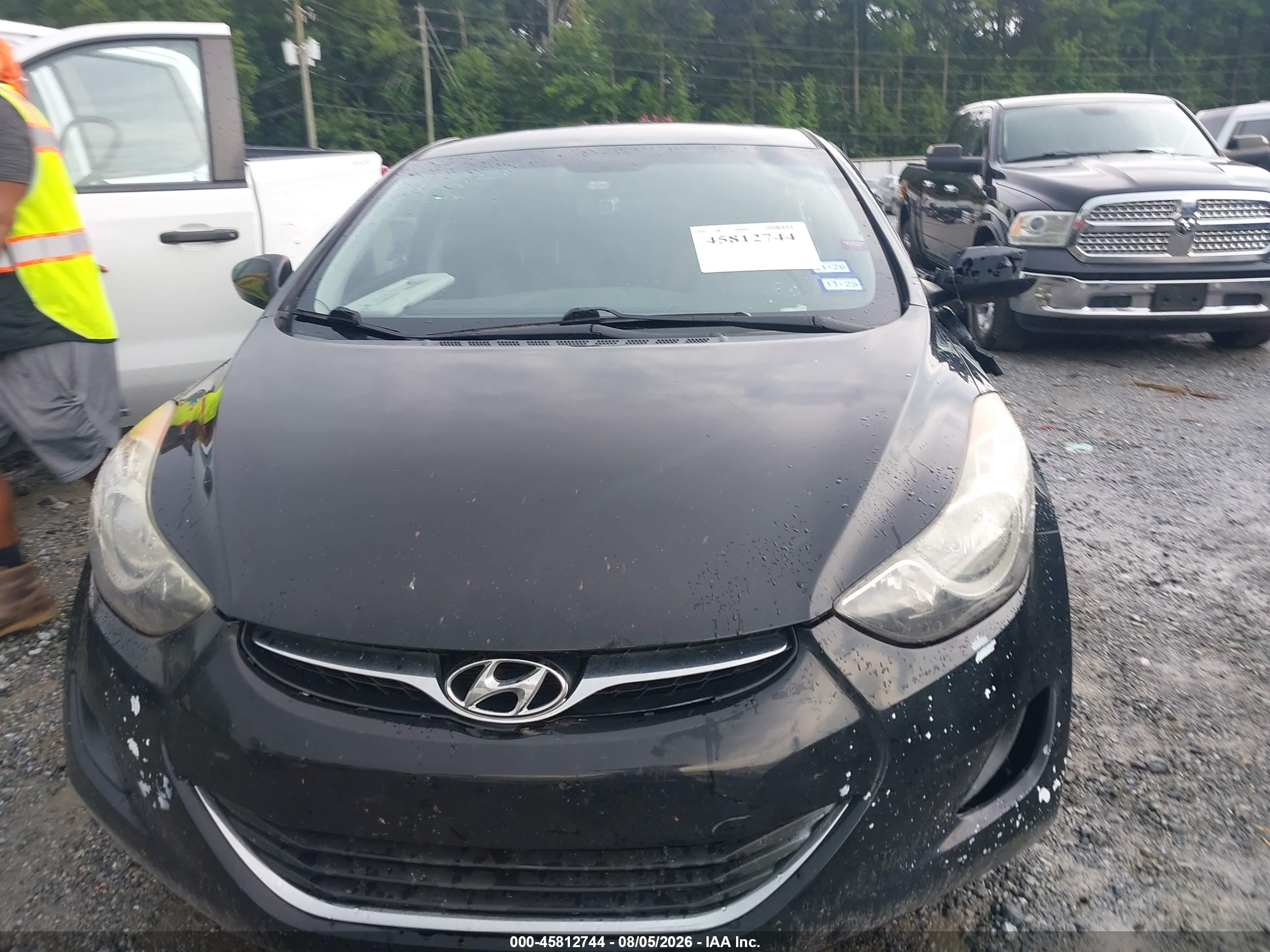 2013 Hyundai Elantra Gls Black vin: KMHDH4AE2DU933453
