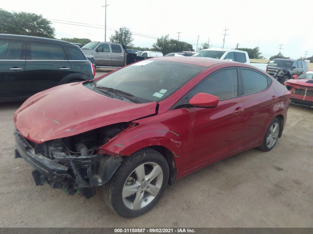 2013 Hyundai Elantra Gls Red vin: KMHDH4AE2DU934568