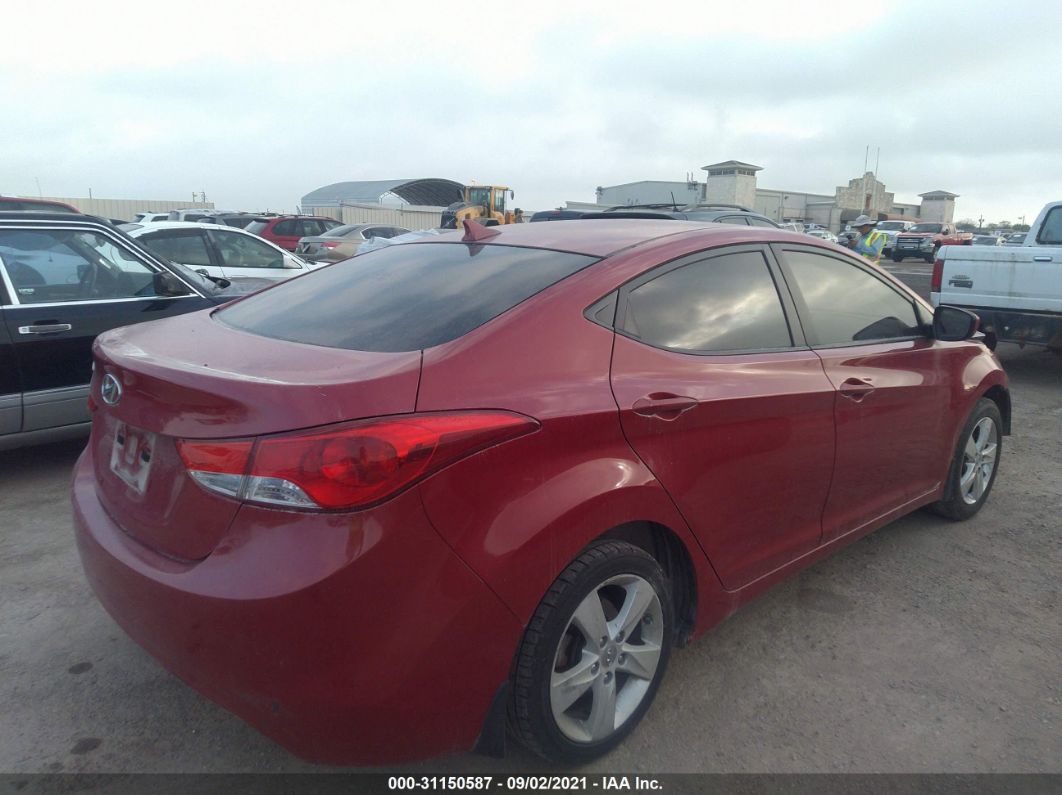 2013 Hyundai Elantra Gls Red vin: KMHDH4AE2DU934568