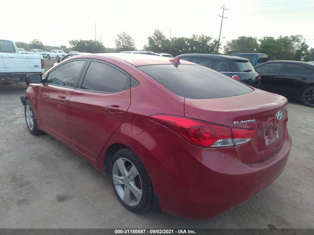 2013 Hyundai Elantra Gls Red vin: KMHDH4AE2DU934568