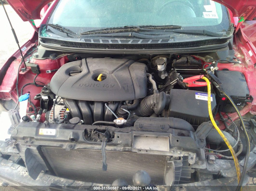 2013 Hyundai Elantra Gls Red vin: KMHDH4AE2DU934568