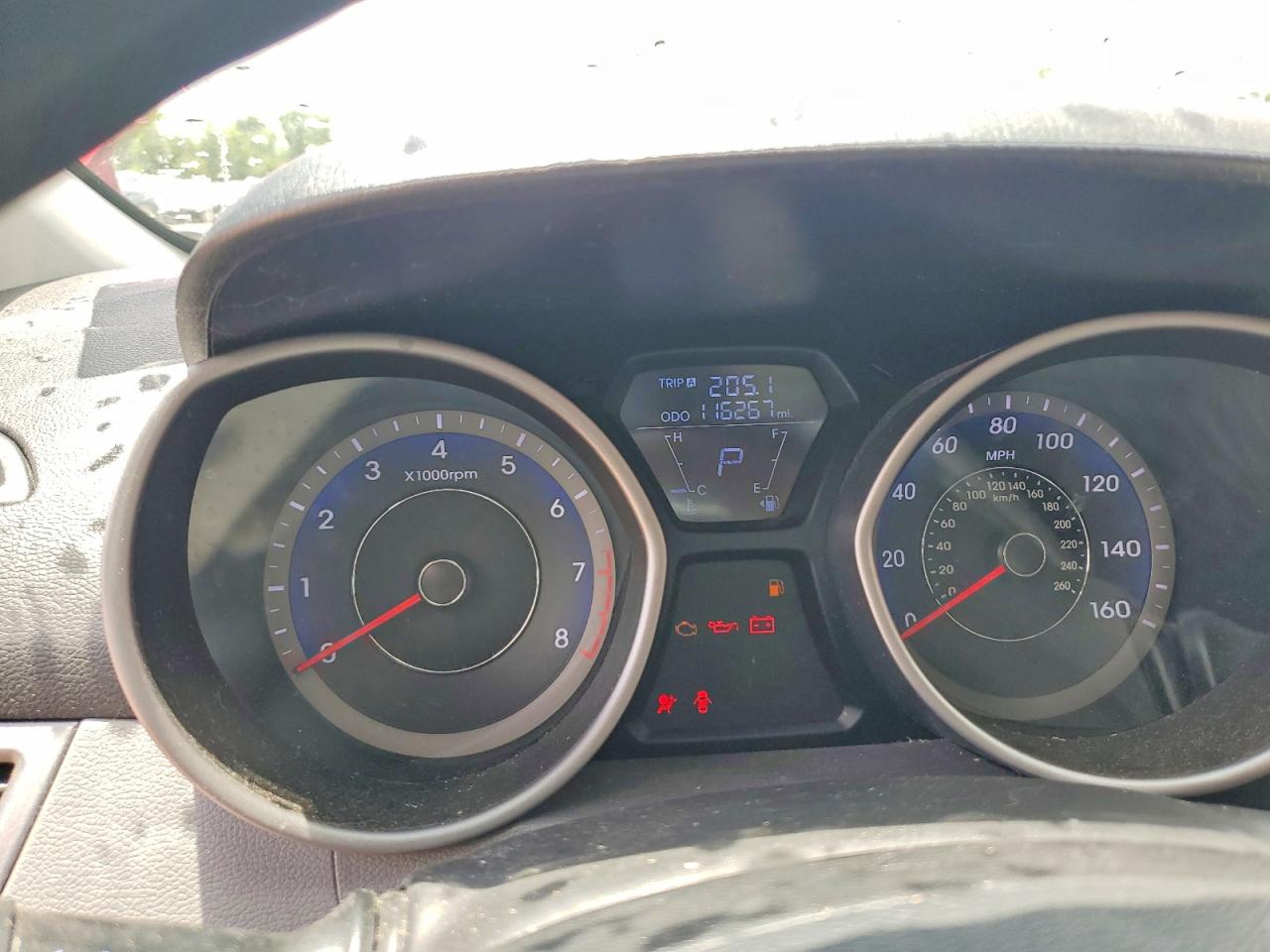 2013 Hyundai Elantra Gls Red vin: KMHDH4AE2DU934568