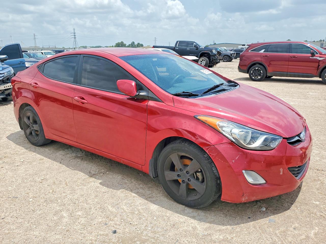 2013 Hyundai Elantra Gls Red vin: KMHDH4AE2DU934568