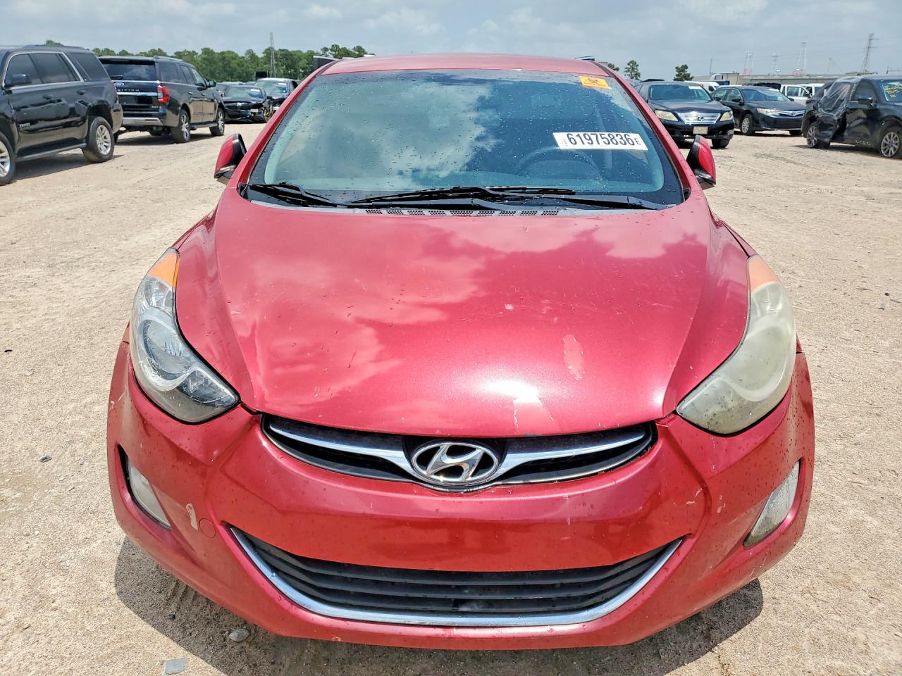 2013 Hyundai Elantra Gls Red vin: KMHDH4AE2DU934568