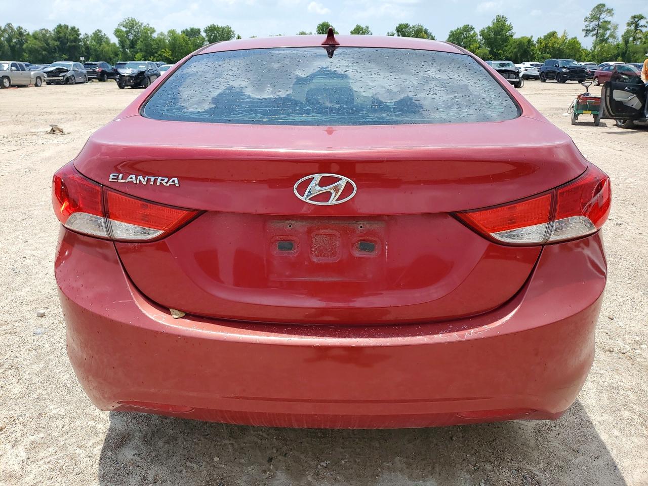 2013 Hyundai Elantra Gls Red vin: KMHDH4AE2DU934568