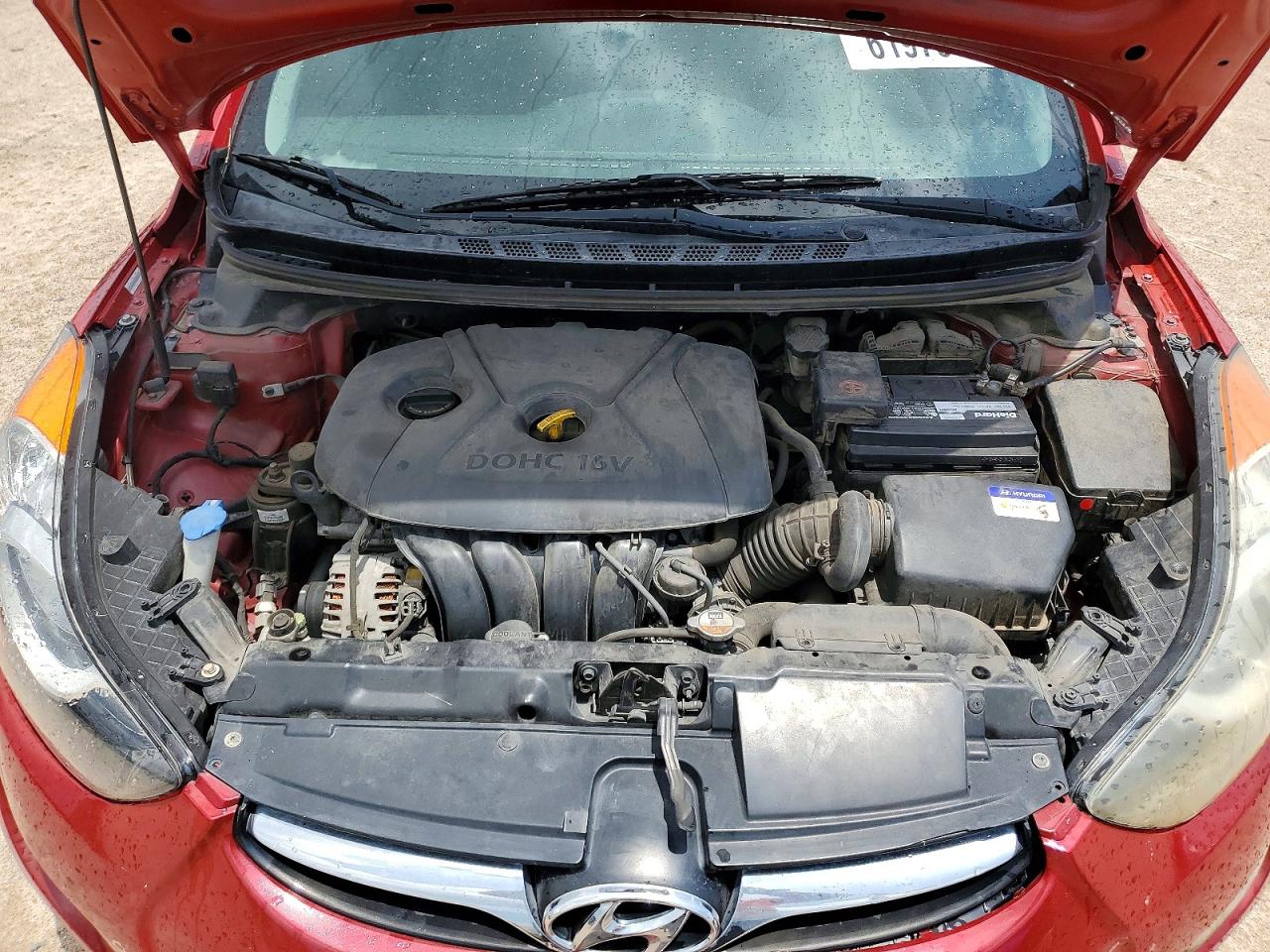 2013 Hyundai Elantra Gls Red vin: KMHDH4AE2DU934568