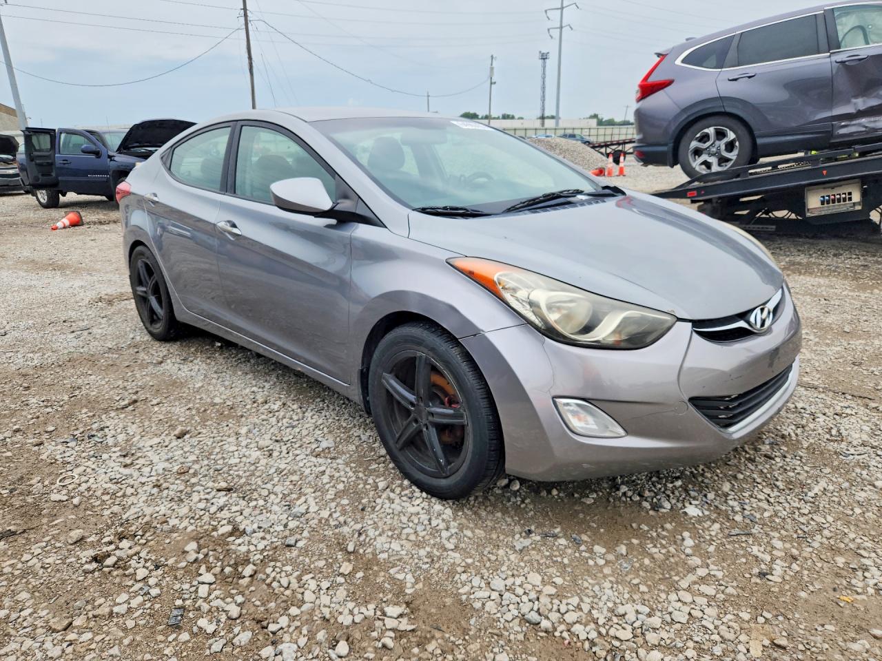 2013 Hyundai Elantra Gls Gray vin: KMHDH4AE2DU935719