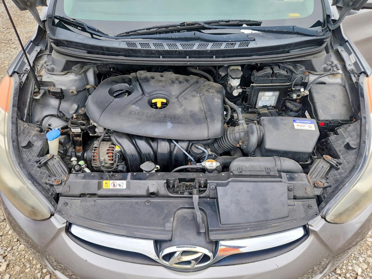 2013 Hyundai Elantra Gls Gray vin: KMHDH4AE2DU935719
