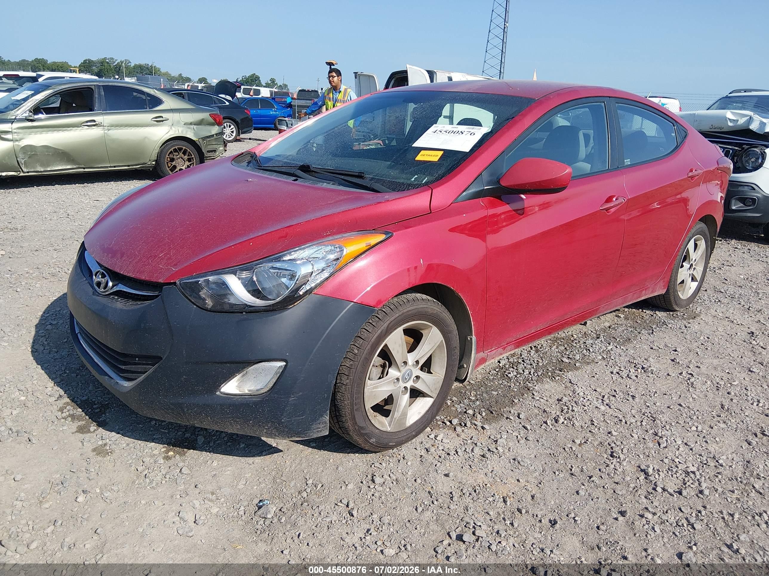 2013 Hyundai Elantra Gls Красный vin: KMHDH4AE2DU938054