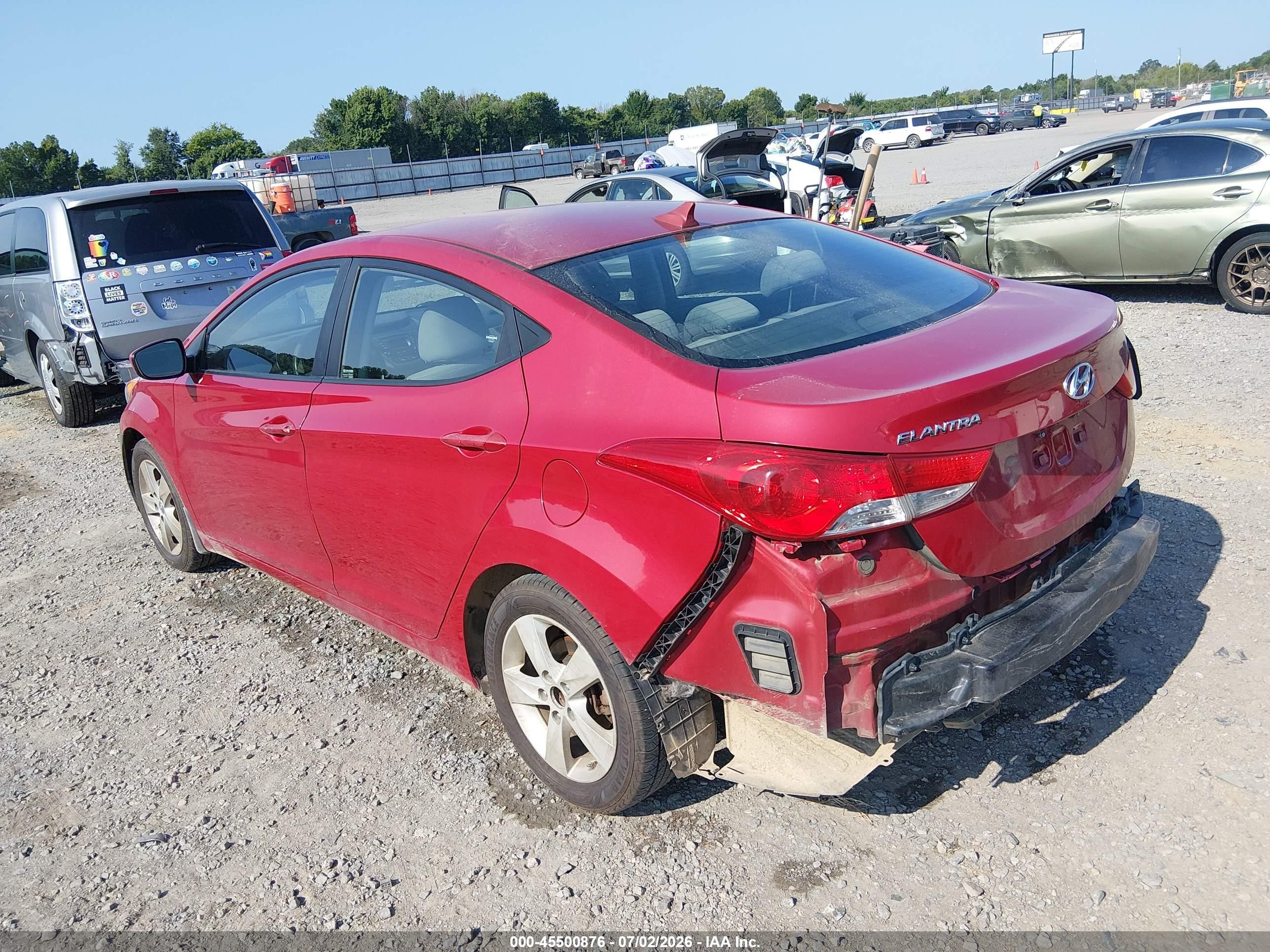 2013 Hyundai Elantra Gls Красный vin: KMHDH4AE2DU938054