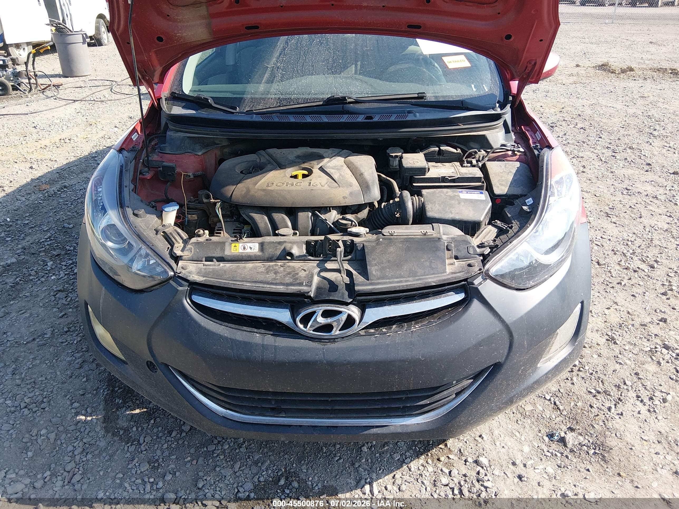 2013 Hyundai Elantra Gls Красный vin: KMHDH4AE2DU938054