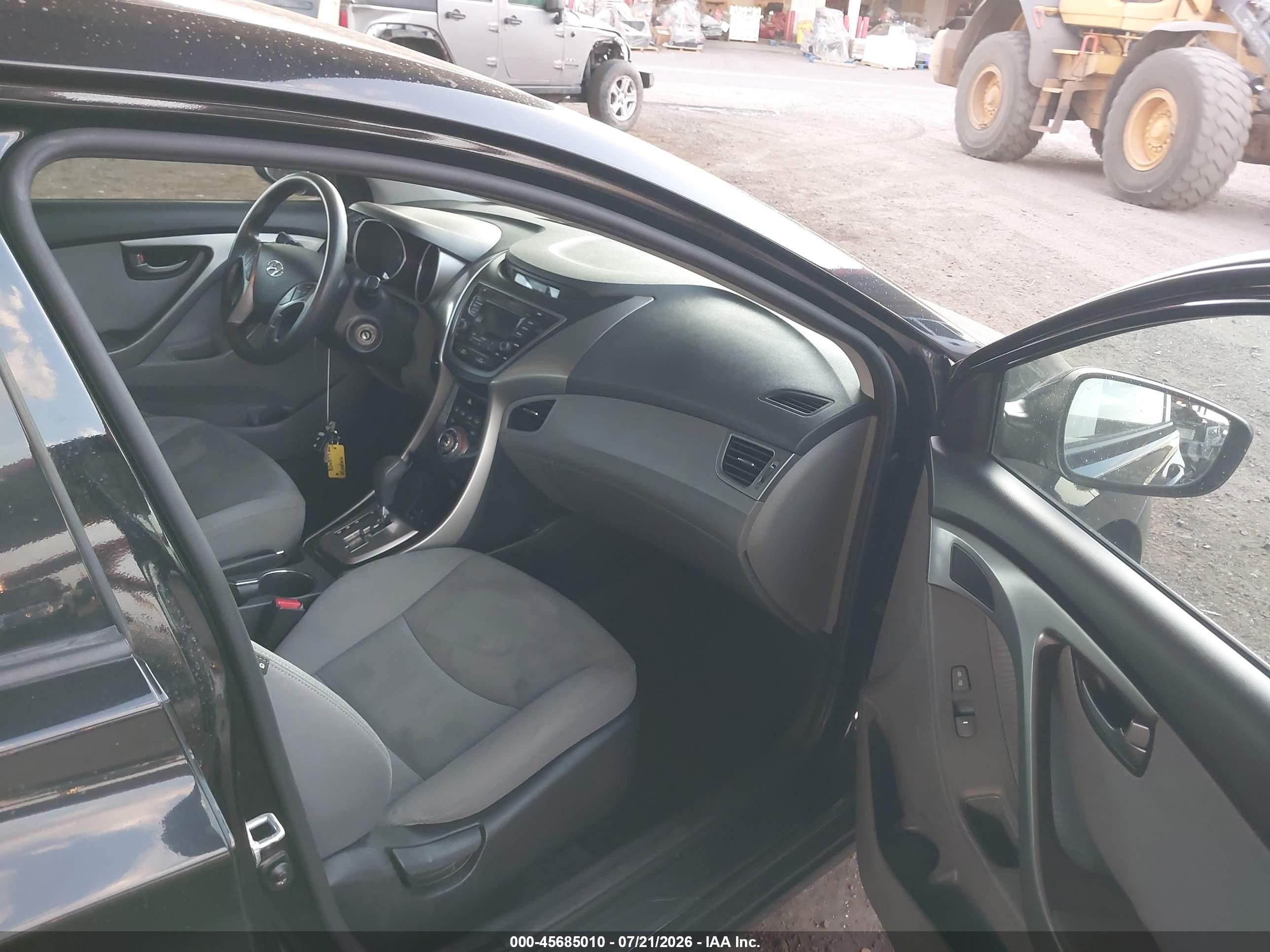 2013 Hyundai Elantra Gls Black vin: KMHDH4AE2DU946493