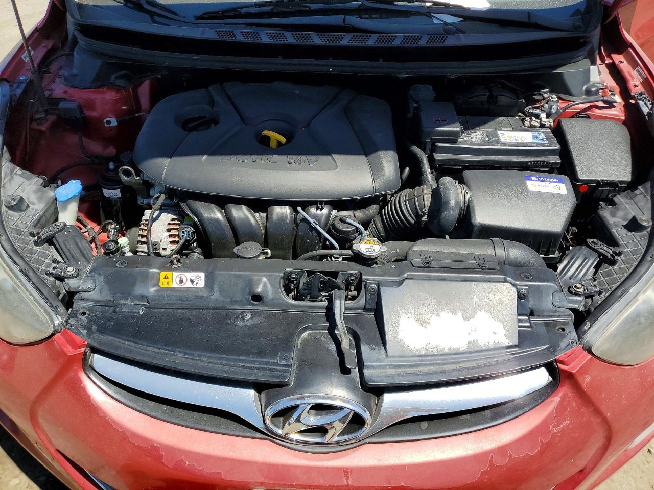 2013 Hyundai Elantra Gl Red vin: KMHDH4AE2DU947692