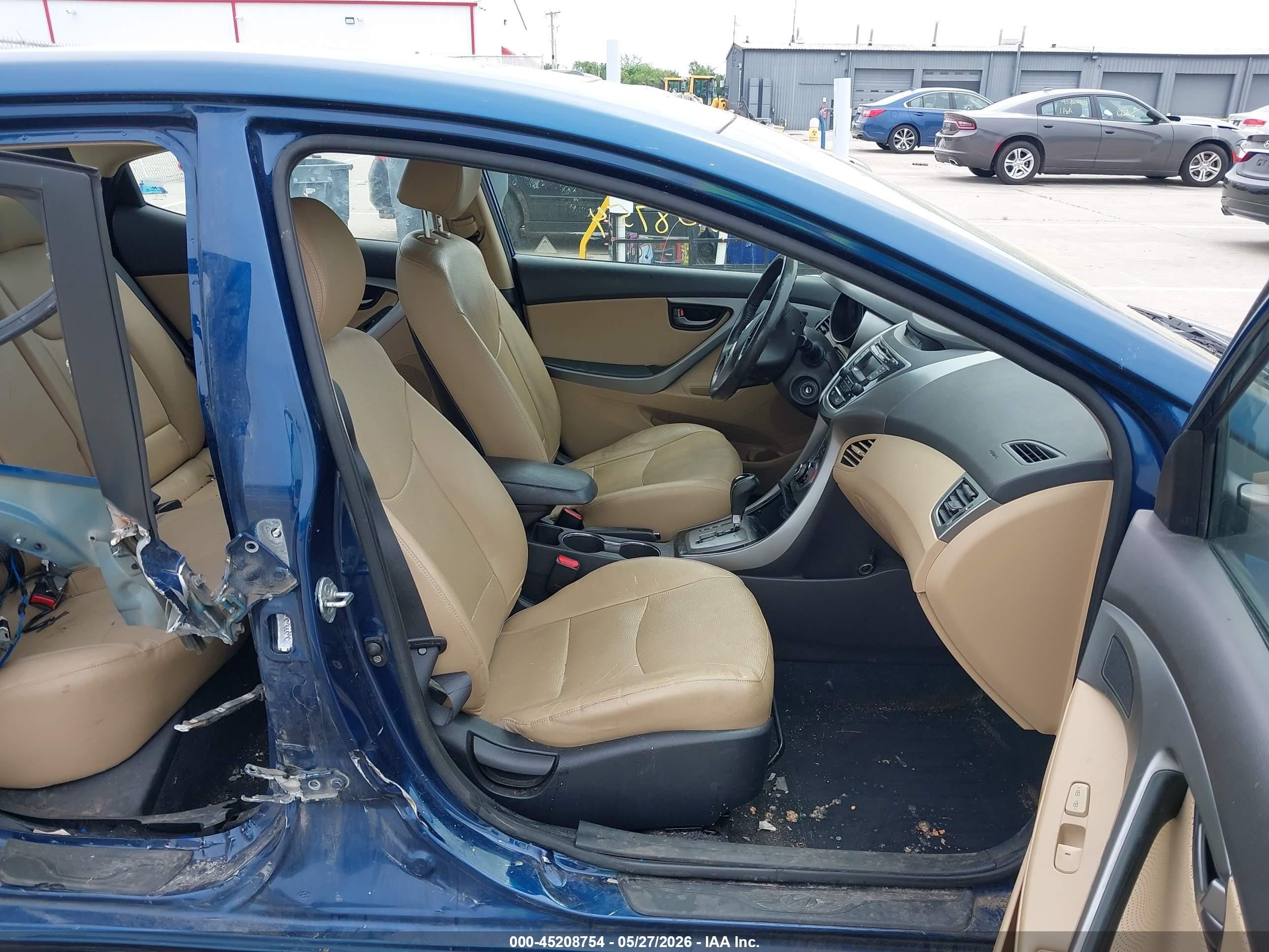 2013 Hyundai Elantra Limited Blue vin: KMHDH4AE2DU975296