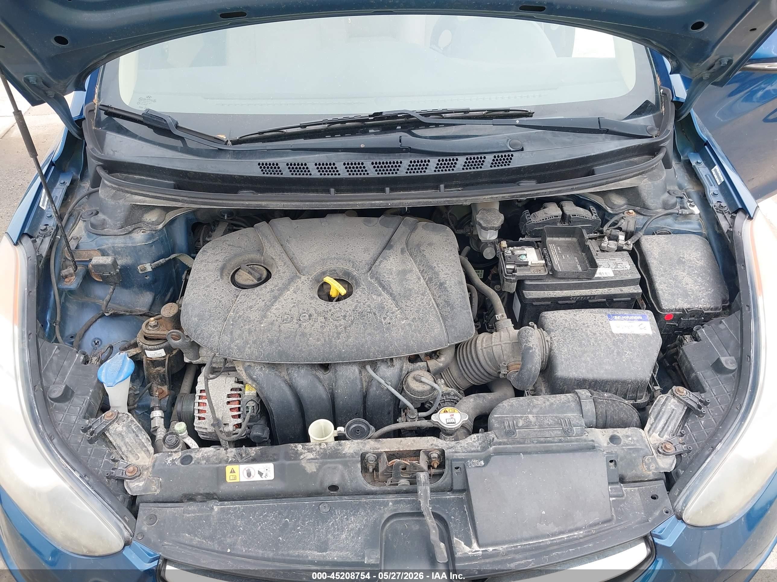 2013 Hyundai Elantra Limited Blue vin: KMHDH4AE2DU975296