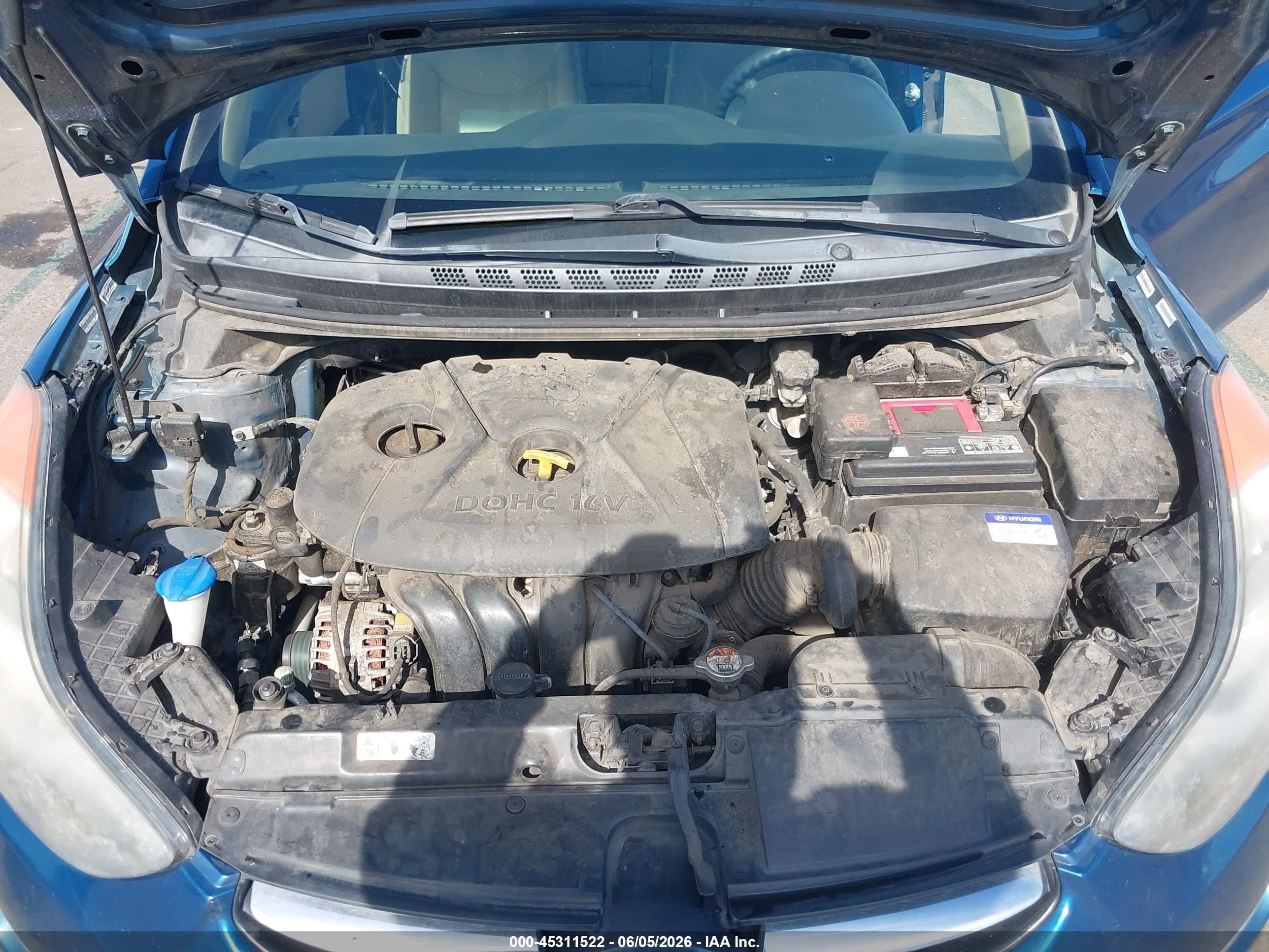 2013 Hyundai Elantra Gls Blue vin: KMHDH4AE2DU987092