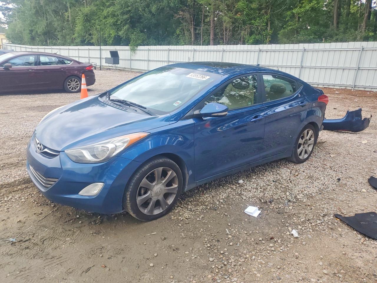 2013 Hyundai Elantra Limited Синий vin: KMHDH4AE2DU997072