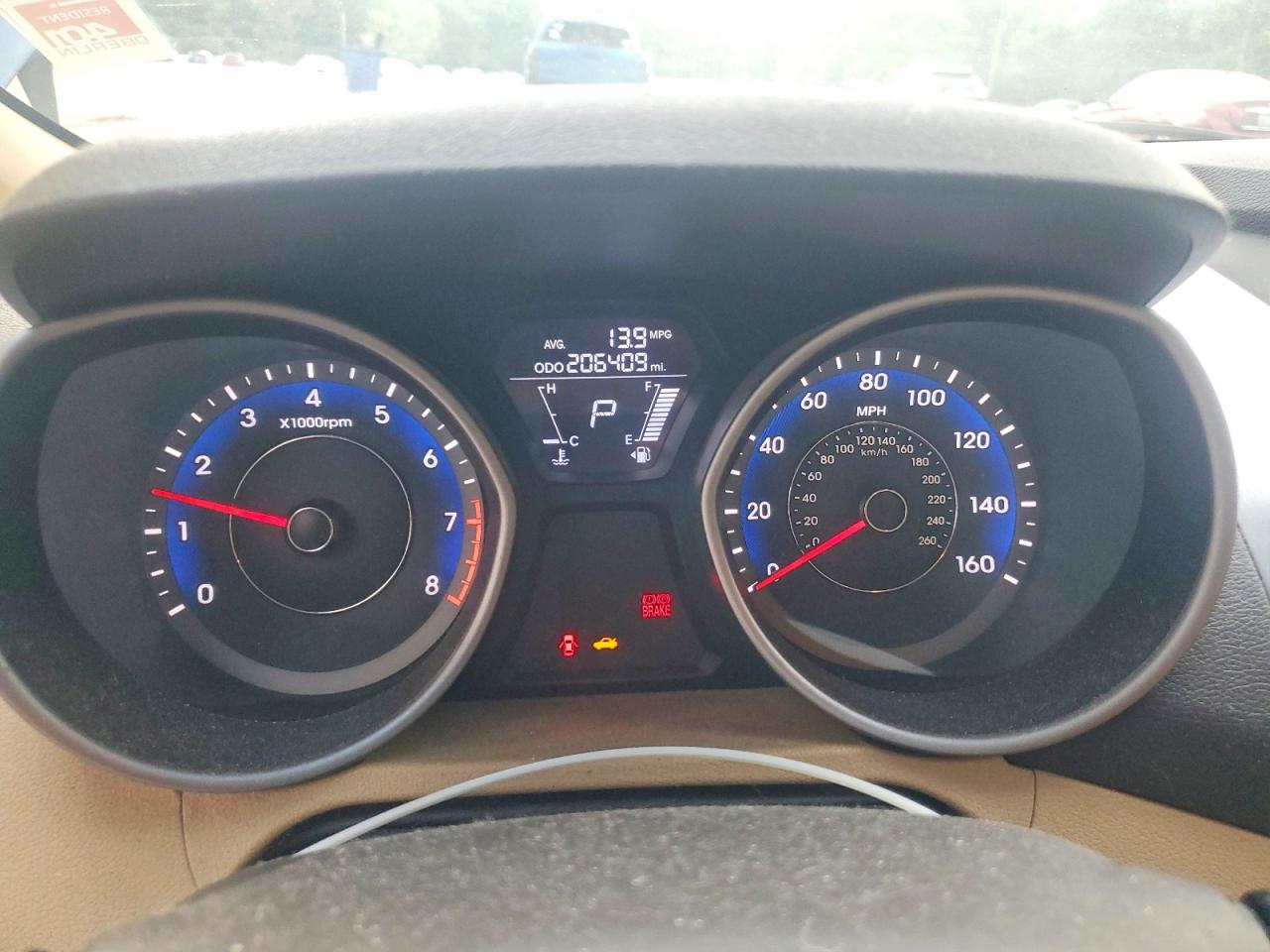 2013 Hyundai Elantra Limited Blue vin: KMHDH4AE2DU997072