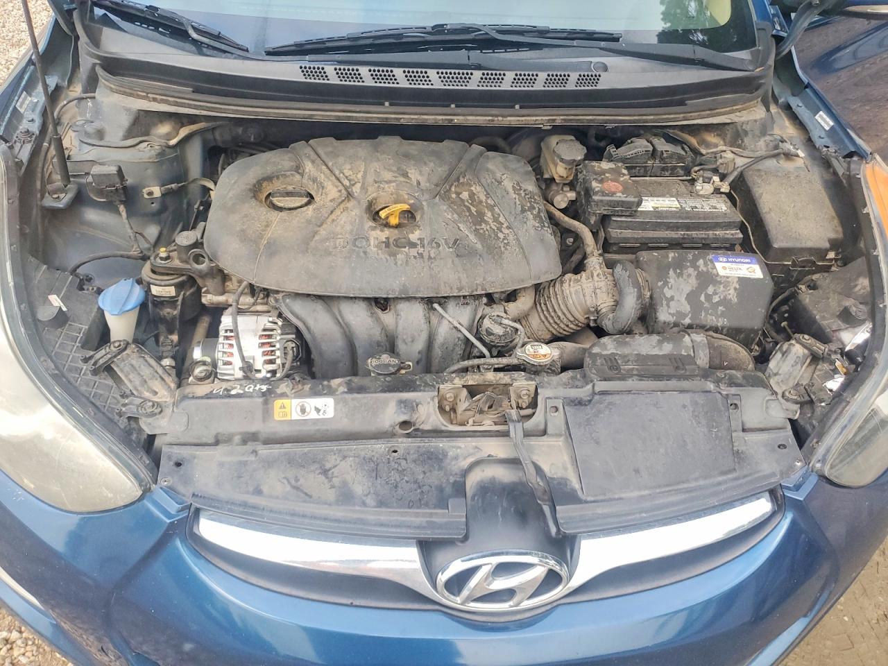 2013 Hyundai Elantra Limited Blue vin: KMHDH4AE2DU997072