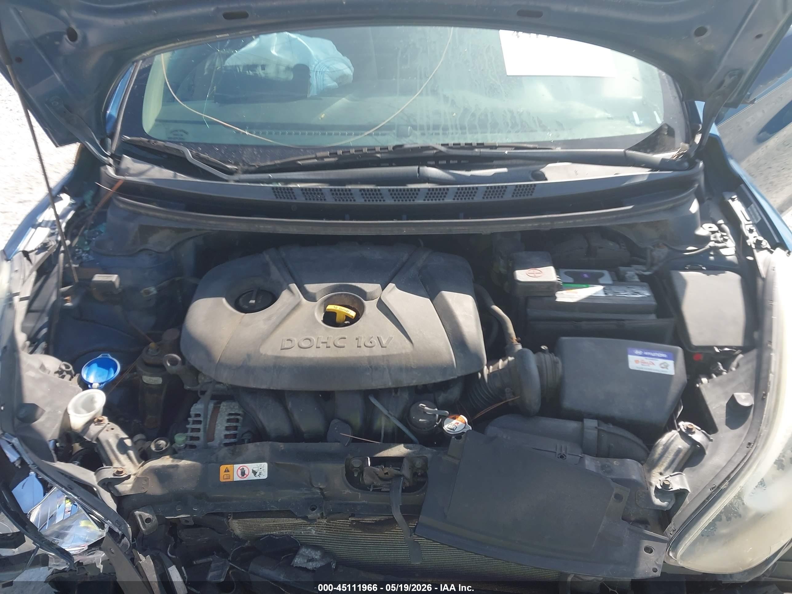 2014 Hyundai Elantra Se Черный vin: KMHDH4AE2EU029989