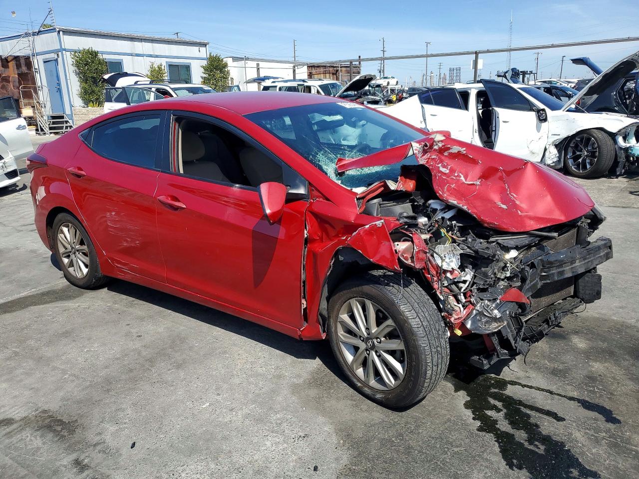 2014 Hyundai Elantra Se Red vin: KMHDH4AE2EU048090