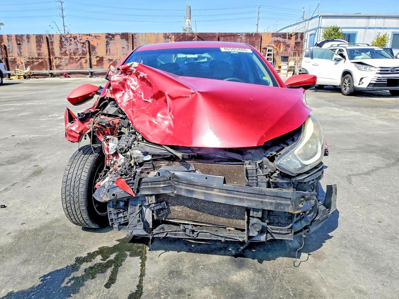 2014 Hyundai Elantra Se Red vin: KMHDH4AE2EU048090