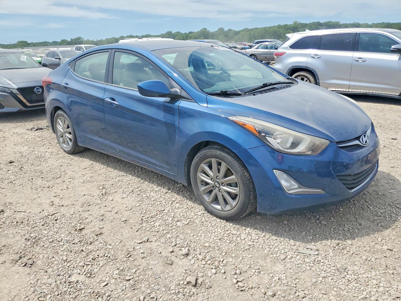 2014 Hyundai Elantra Se Синий vin: KMHDH4AE2EU055198