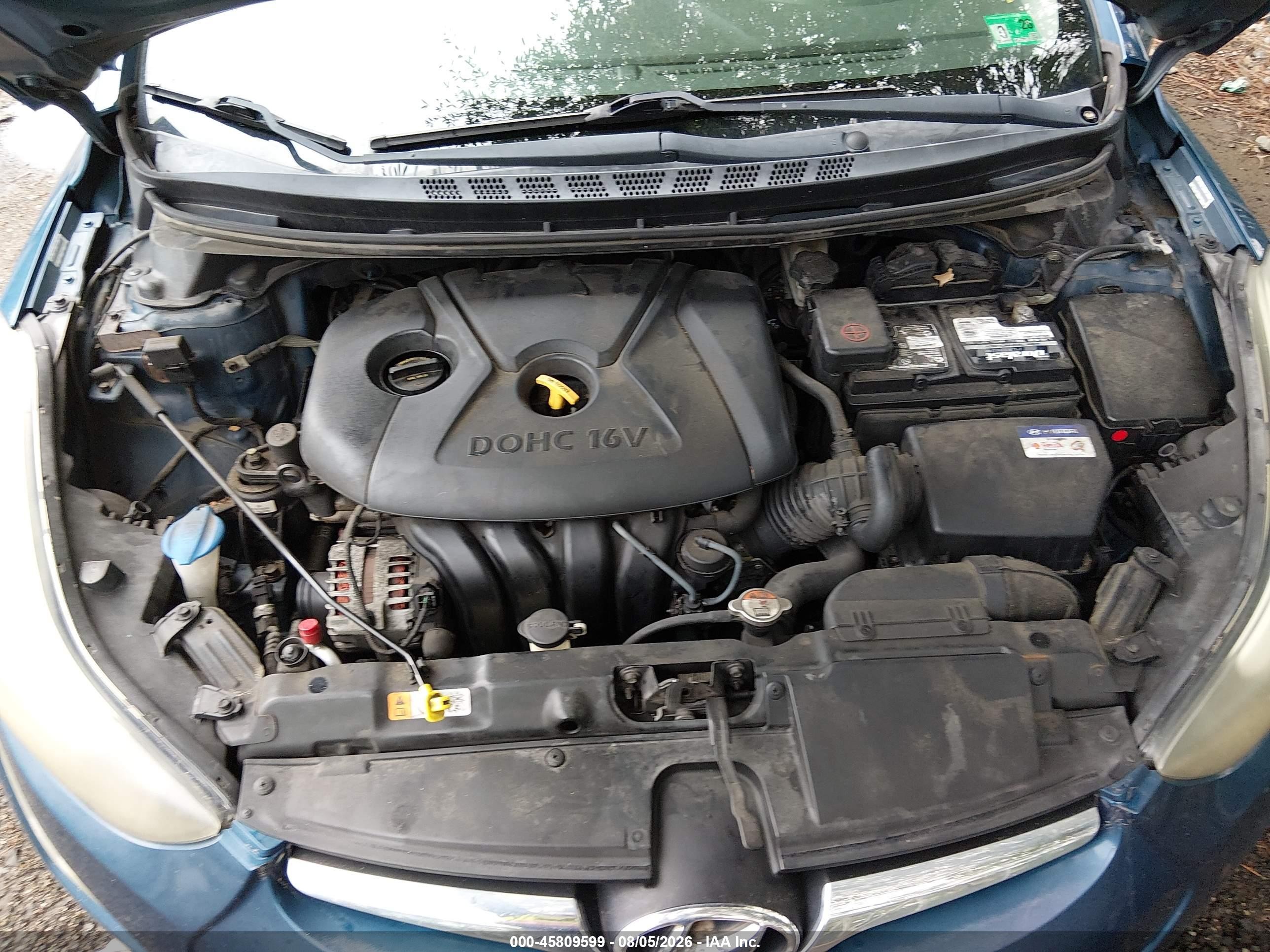 2014 Hyundai Elantra Se Blue vin: KMHDH4AE2EU083003