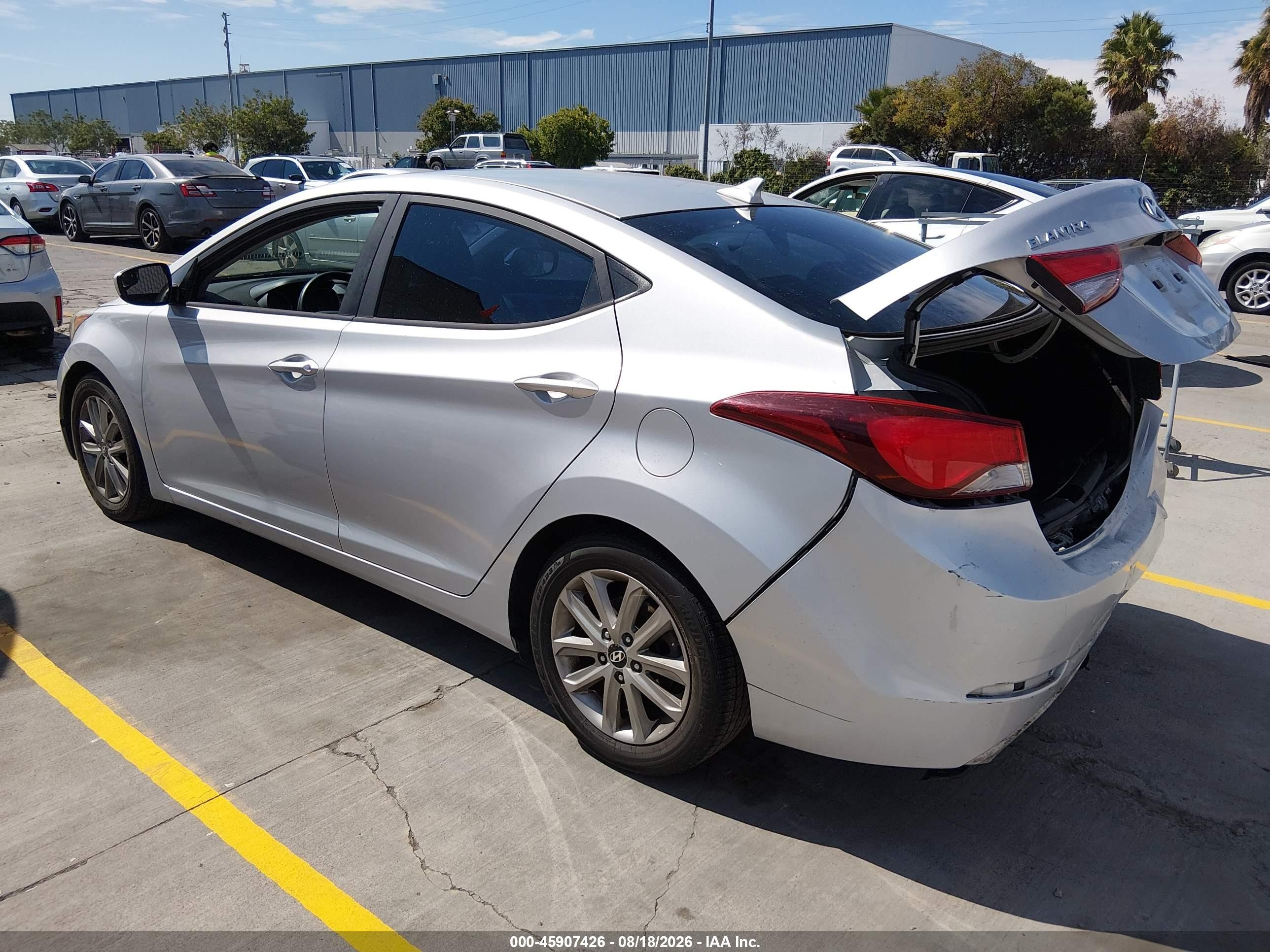 2014 Hyundai Elantra Se Silver vin: KMHDH4AE2EU084037