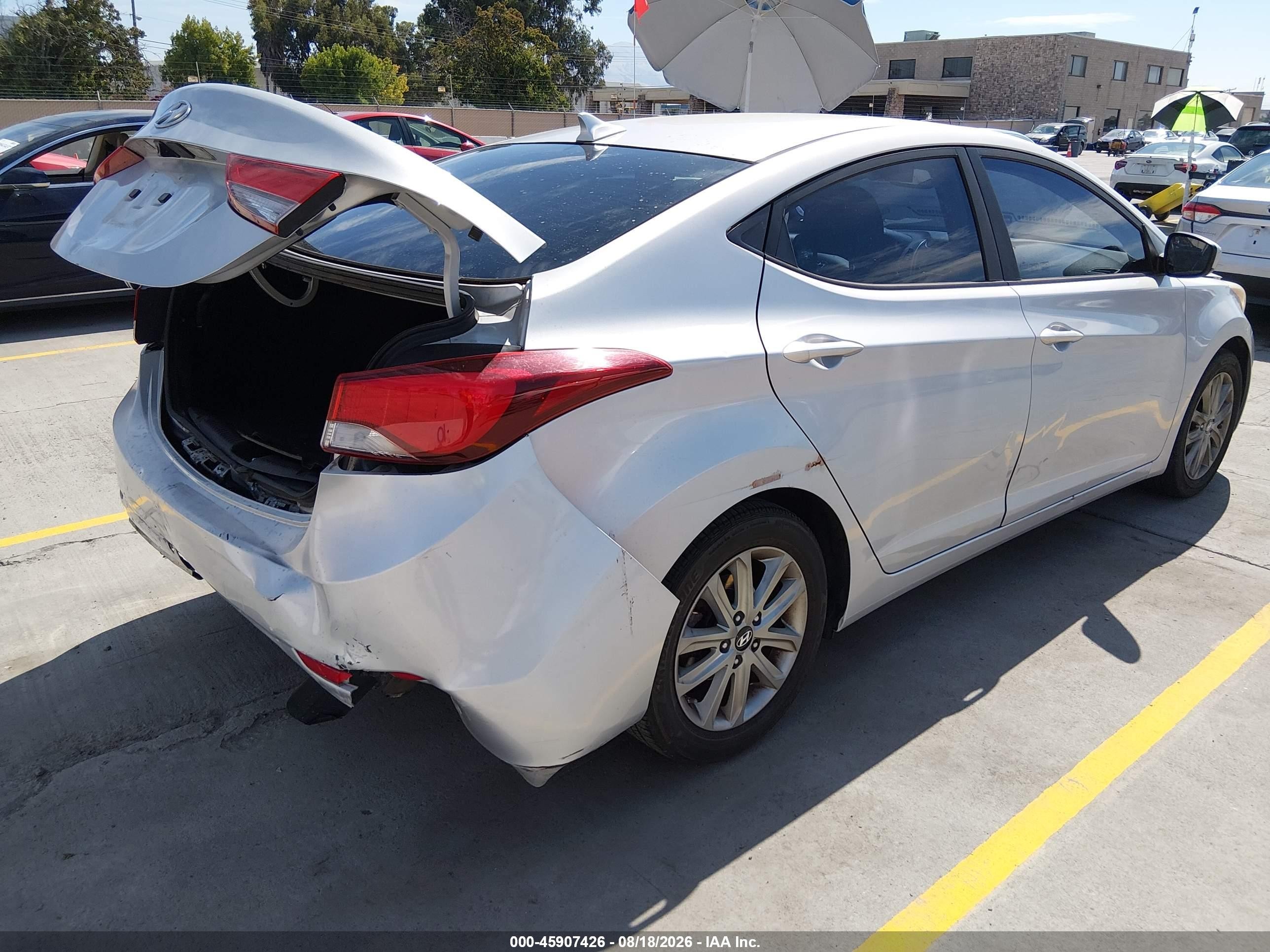 2014 Hyundai Elantra Se Silver vin: KMHDH4AE2EU084037